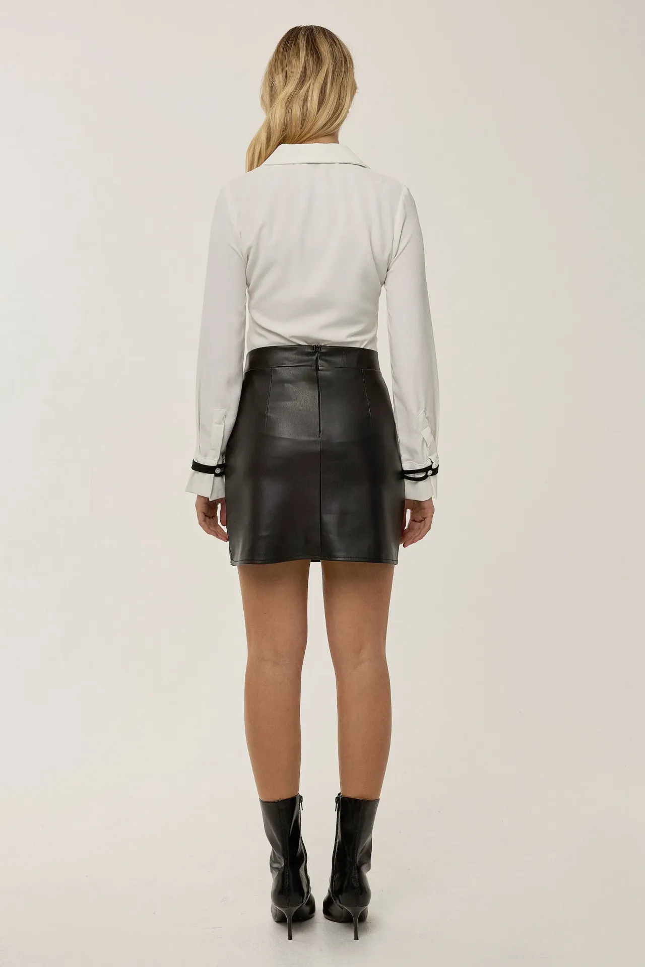 Leather Look Mini Skirt 