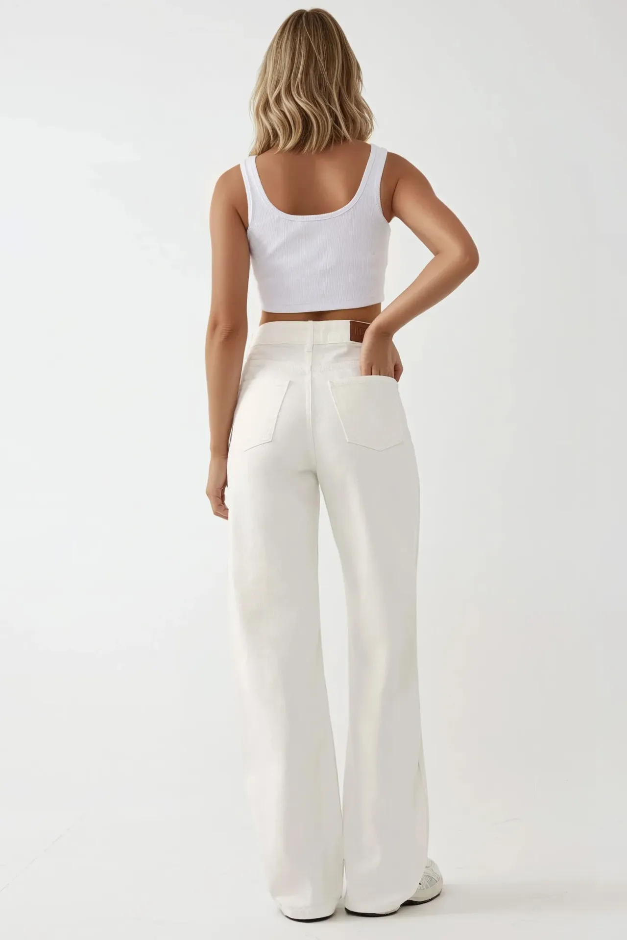 High Waist Straight Leg Jeans