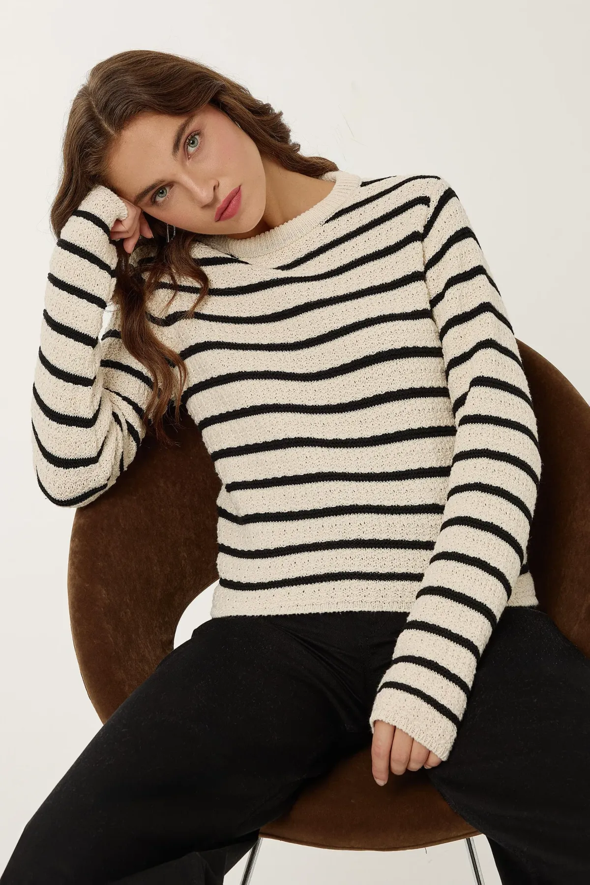 Striped Knitted Sweater 1