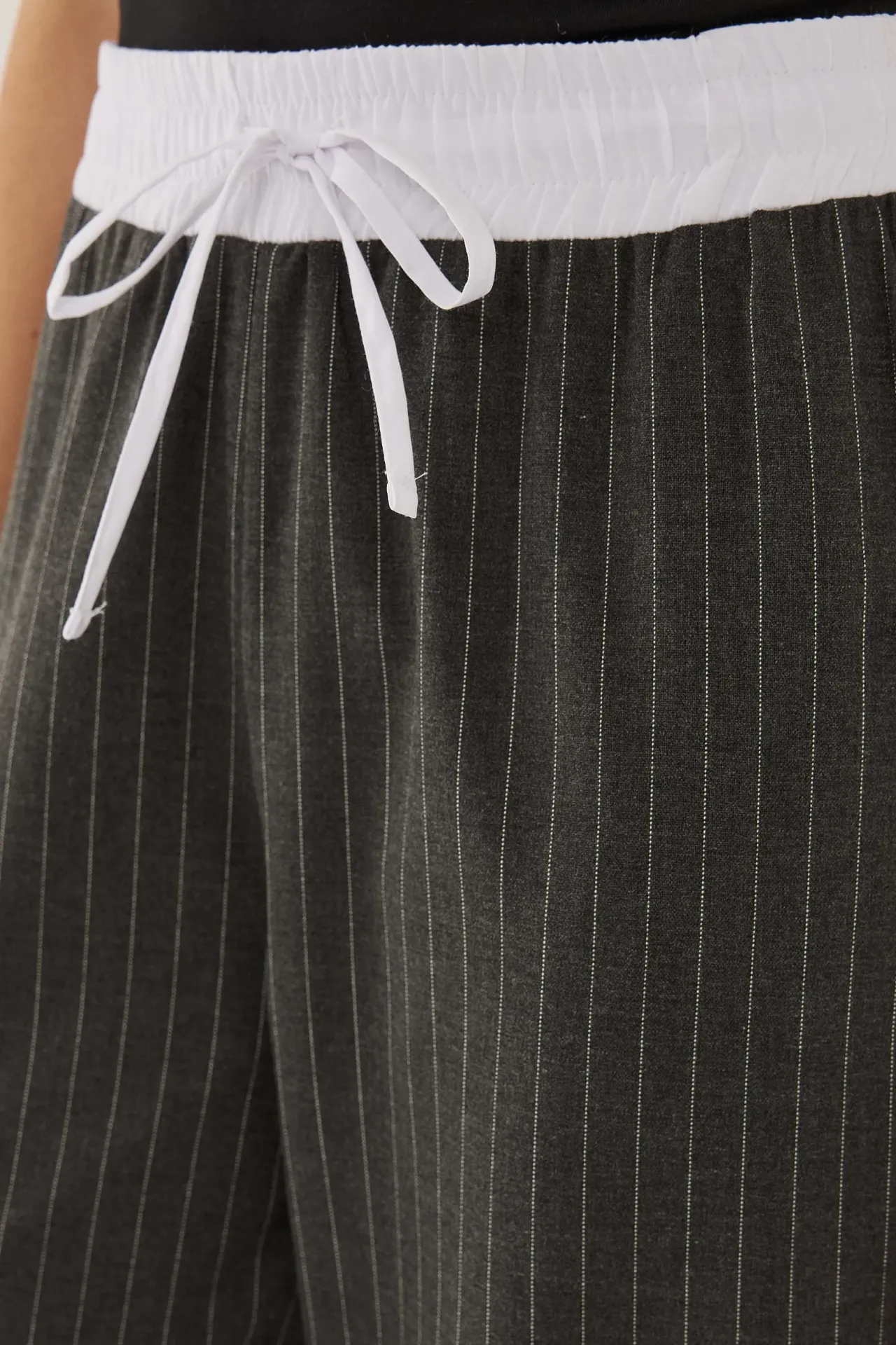 Elastic Waist Striped Pants