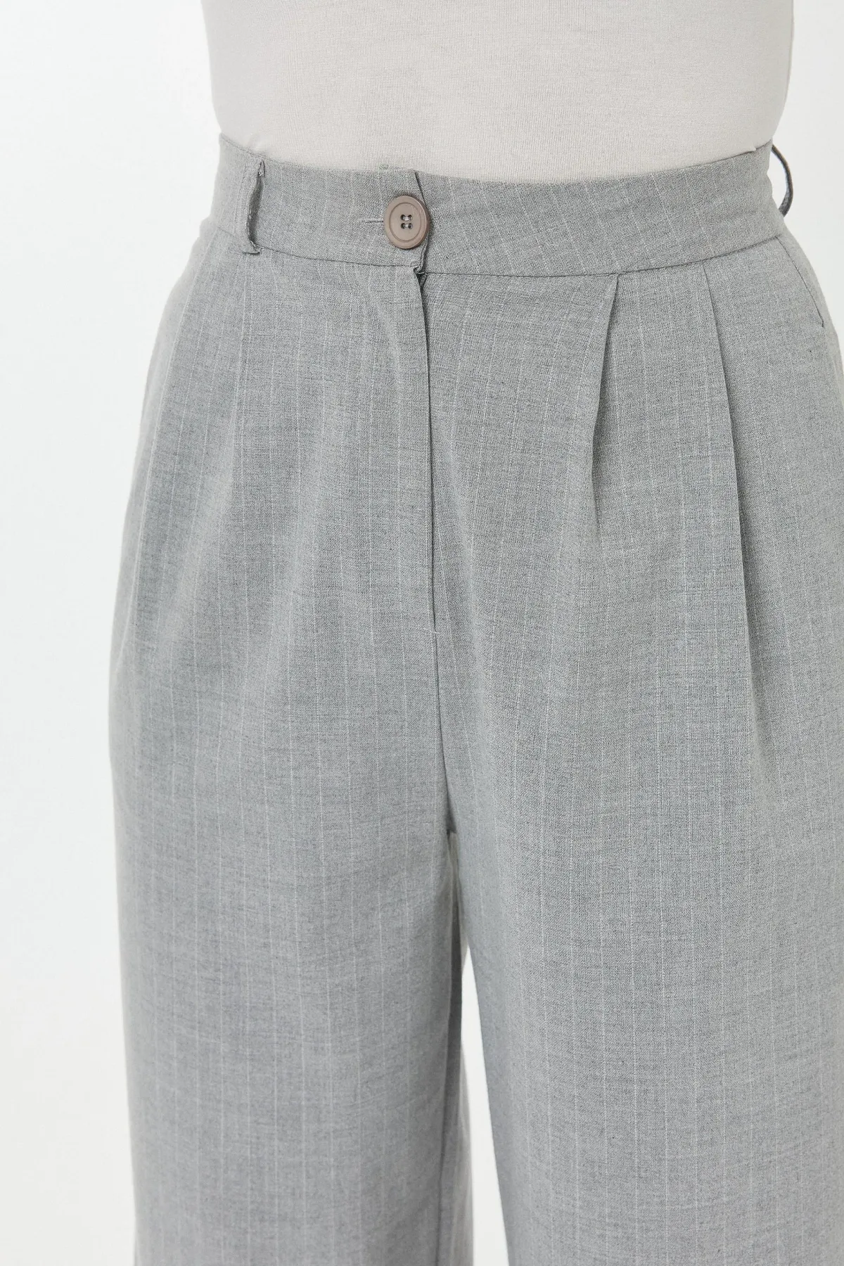 High Waist Striped Straight Leg Pants 6