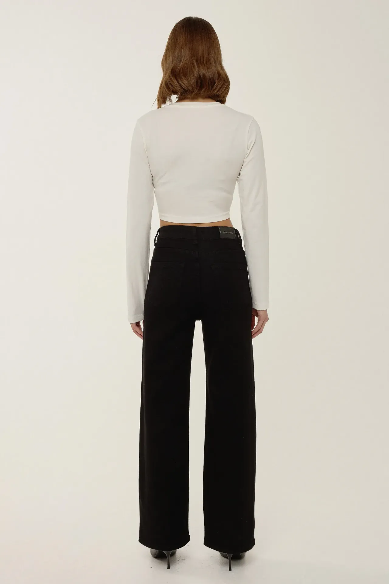 High Waist Straight Leg Denim Jeans
