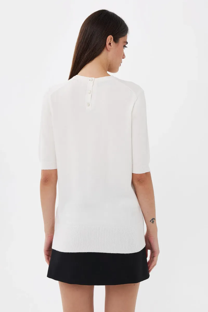 Short Sleeve Basic Knitted Sweater 4