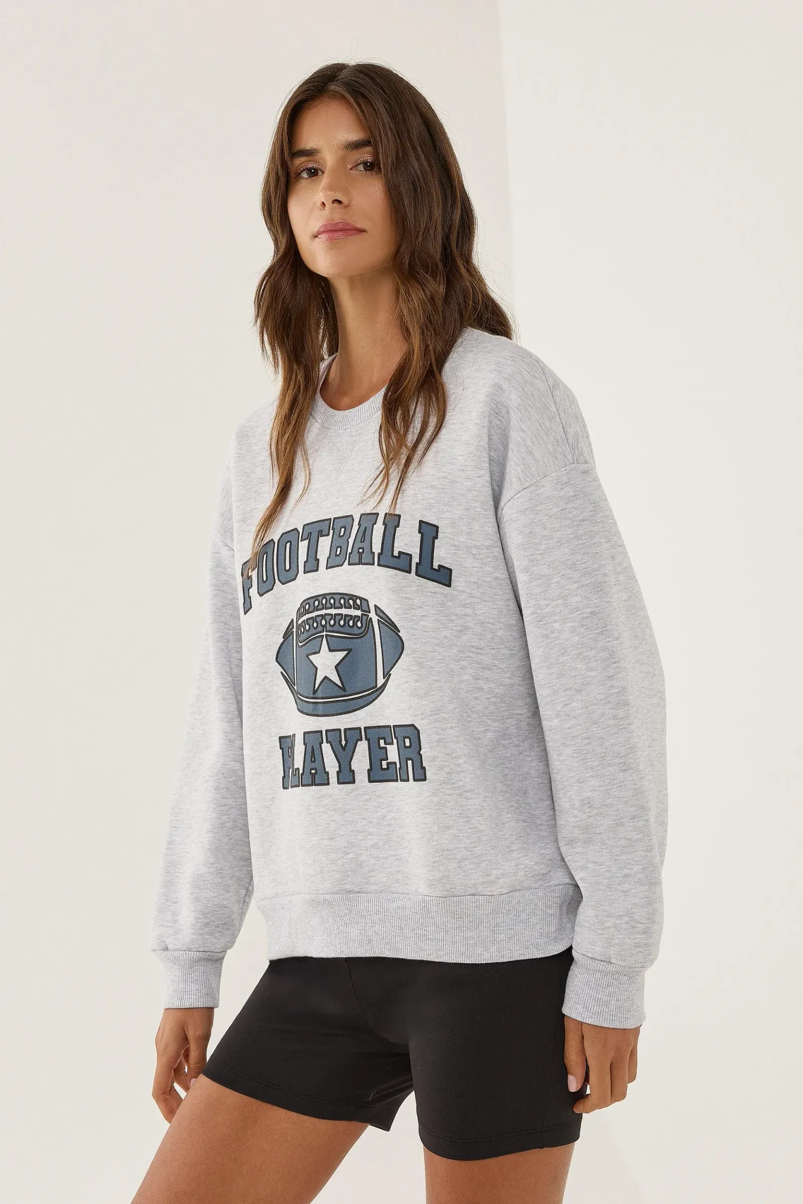 Printed Crew Neck Sweatshirt 2