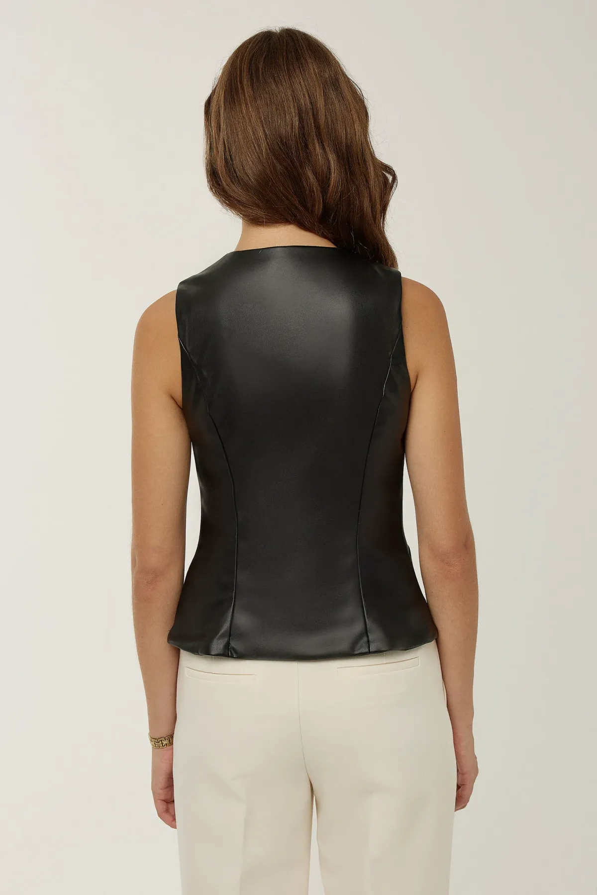 Faux Leather Waistcoat 4