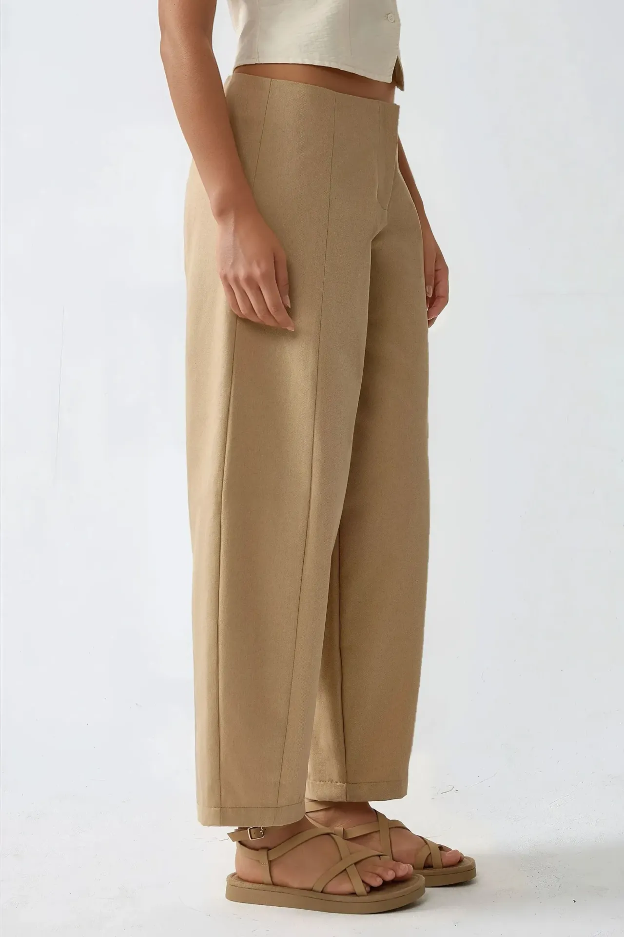High Waist Balloon Pants with Turnup