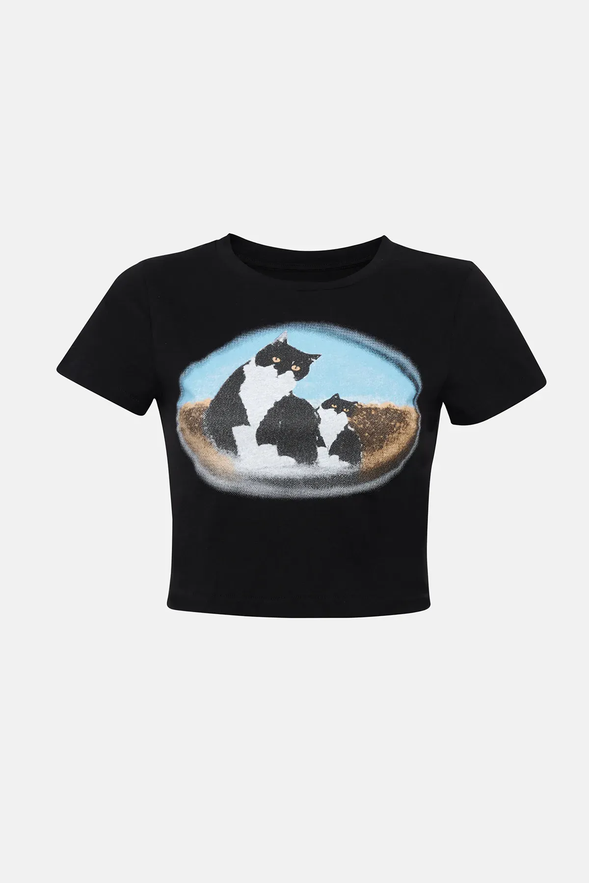 Printed Cotton Crop T-Shirt 1