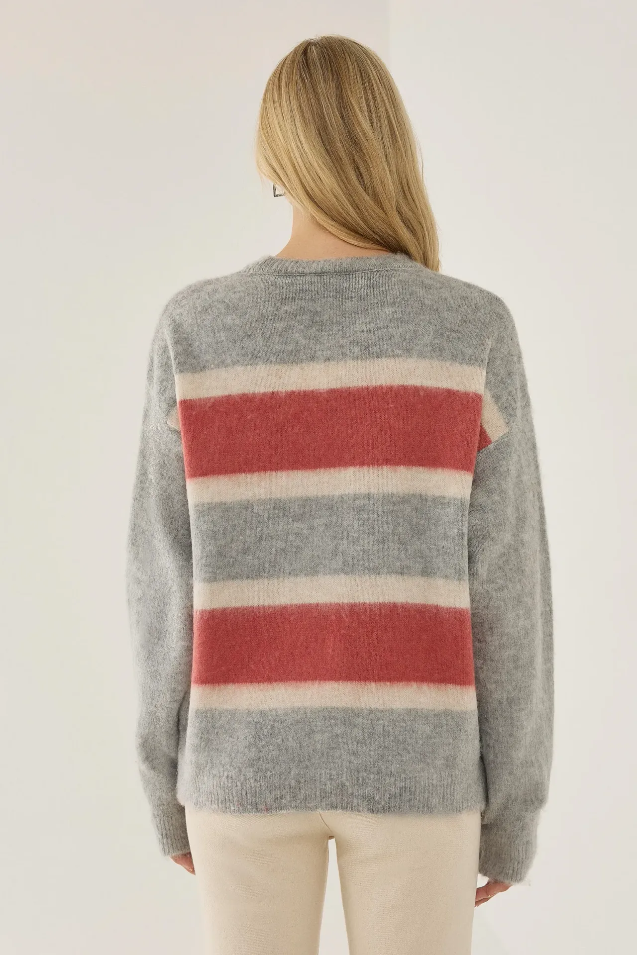 Relaxed Fit Colorful Striped Sweater