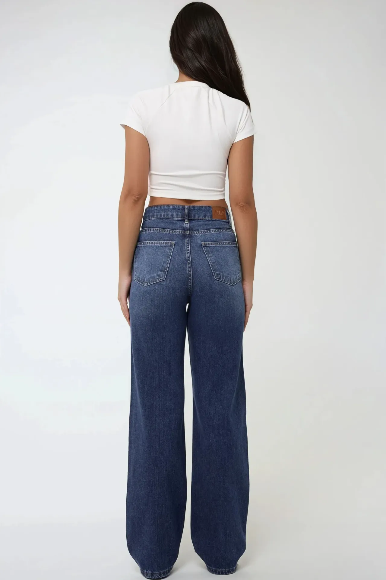High Waist Straight Leg Jeans