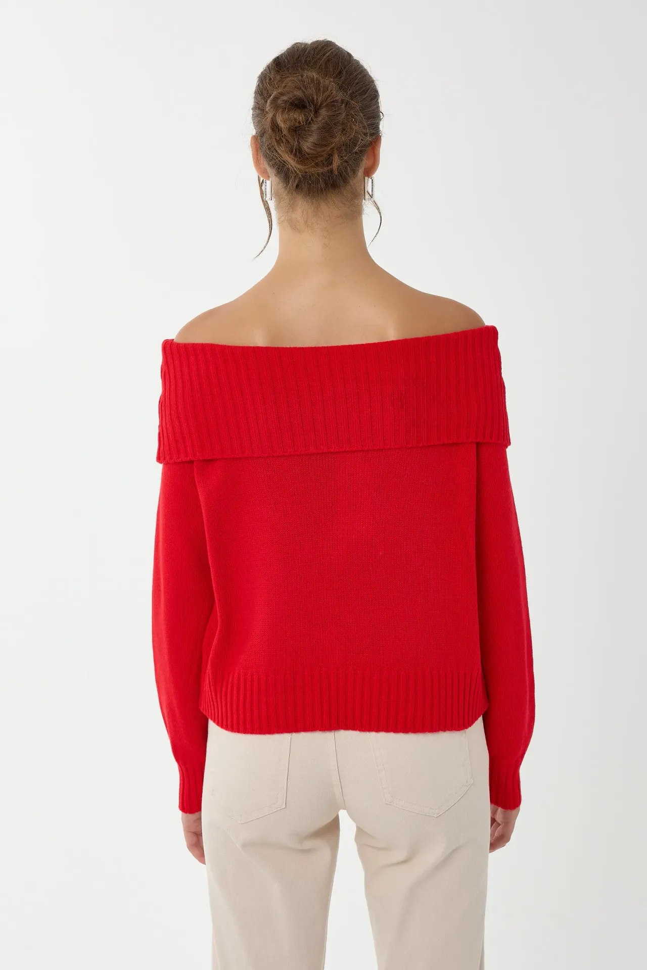 Off Shoulder Knit Sweater