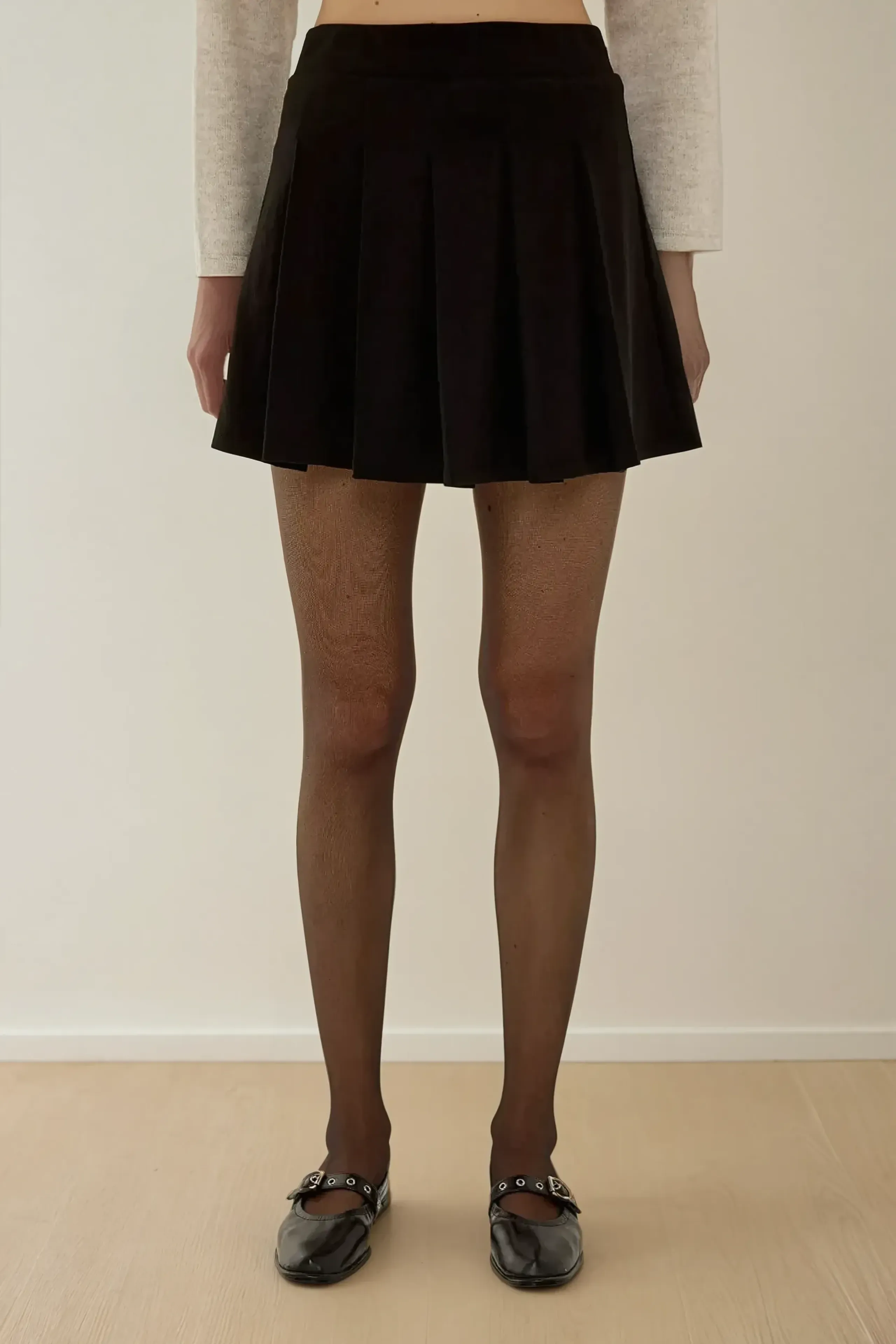 herlipto Pleated Mini Skort【M】 herlipto Pleated Mini Skort dark mocha