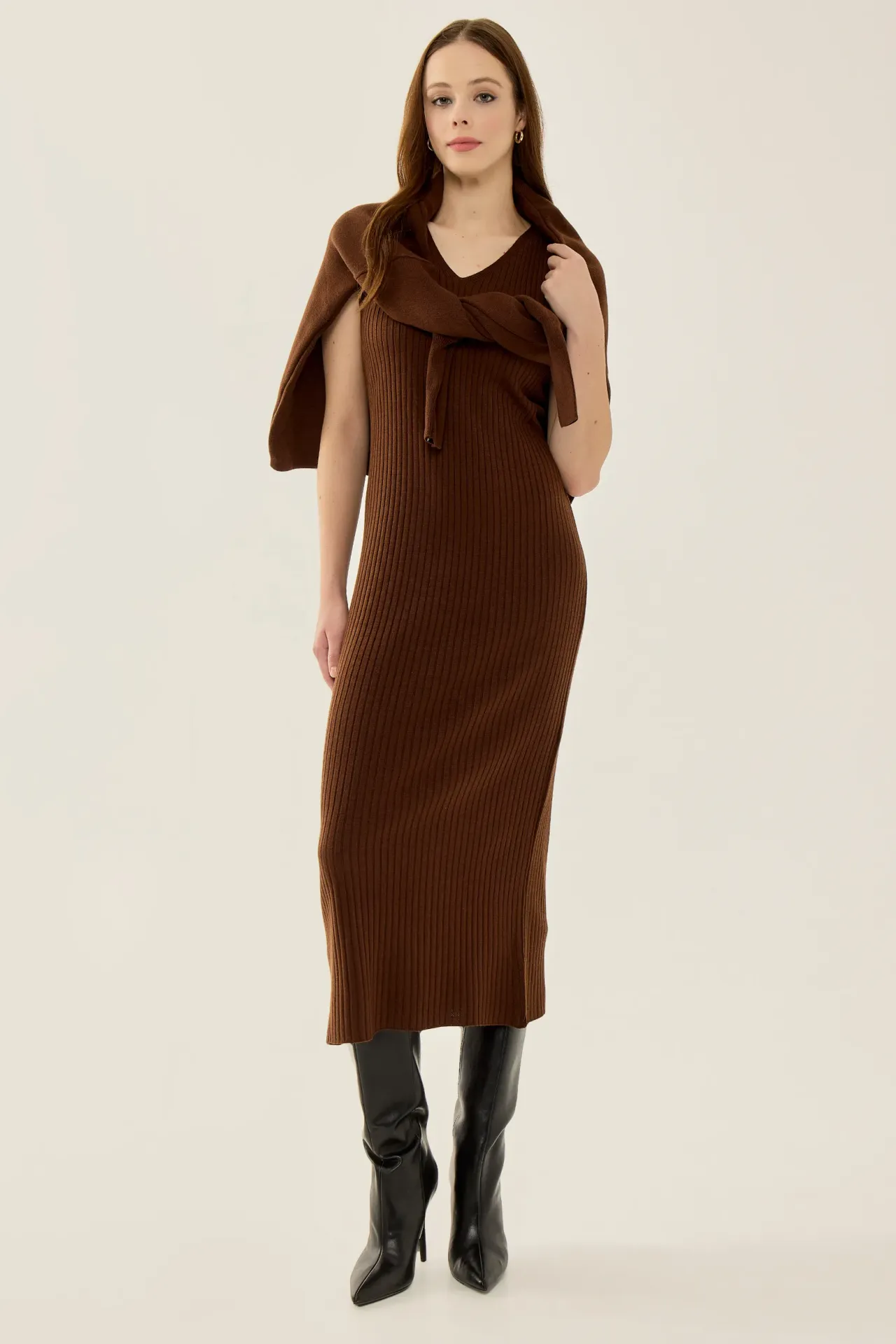 Long Turtleneck Knit Co-Ord Set