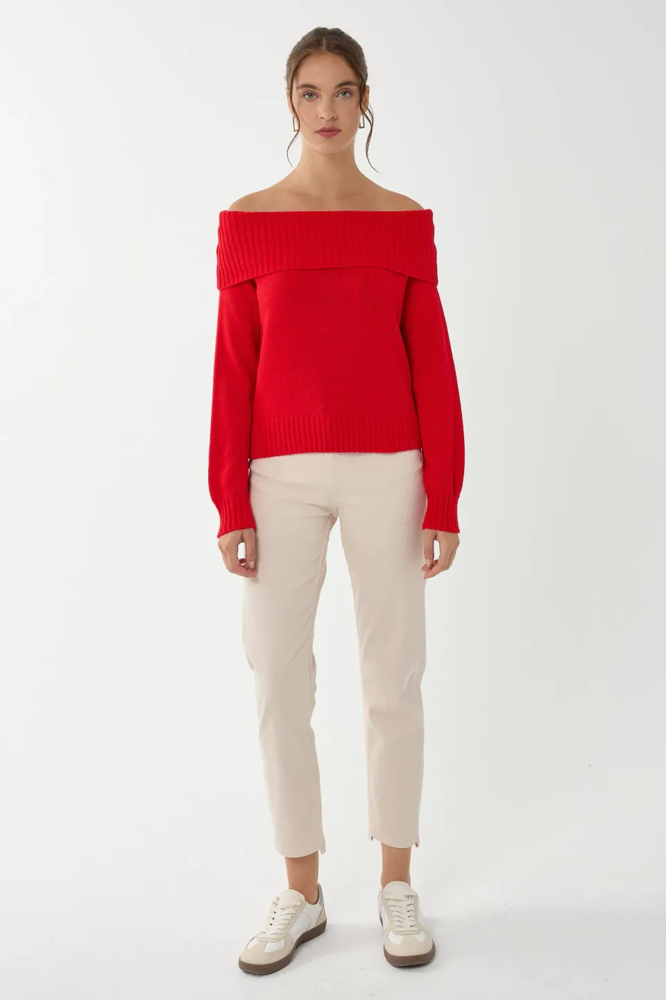 Off Shoulder Knit Sweater
