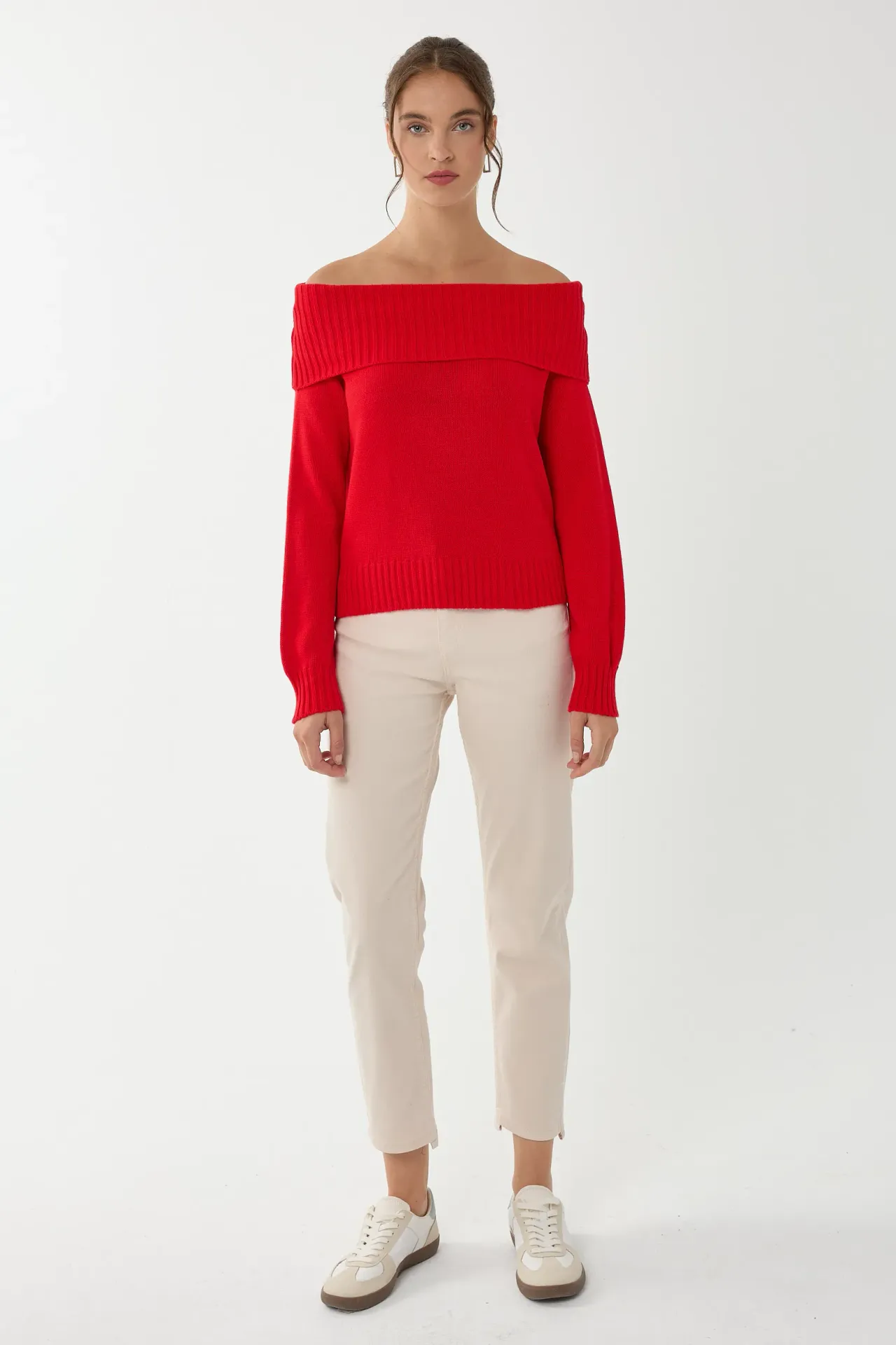 Off Shoulder Knit Sweater