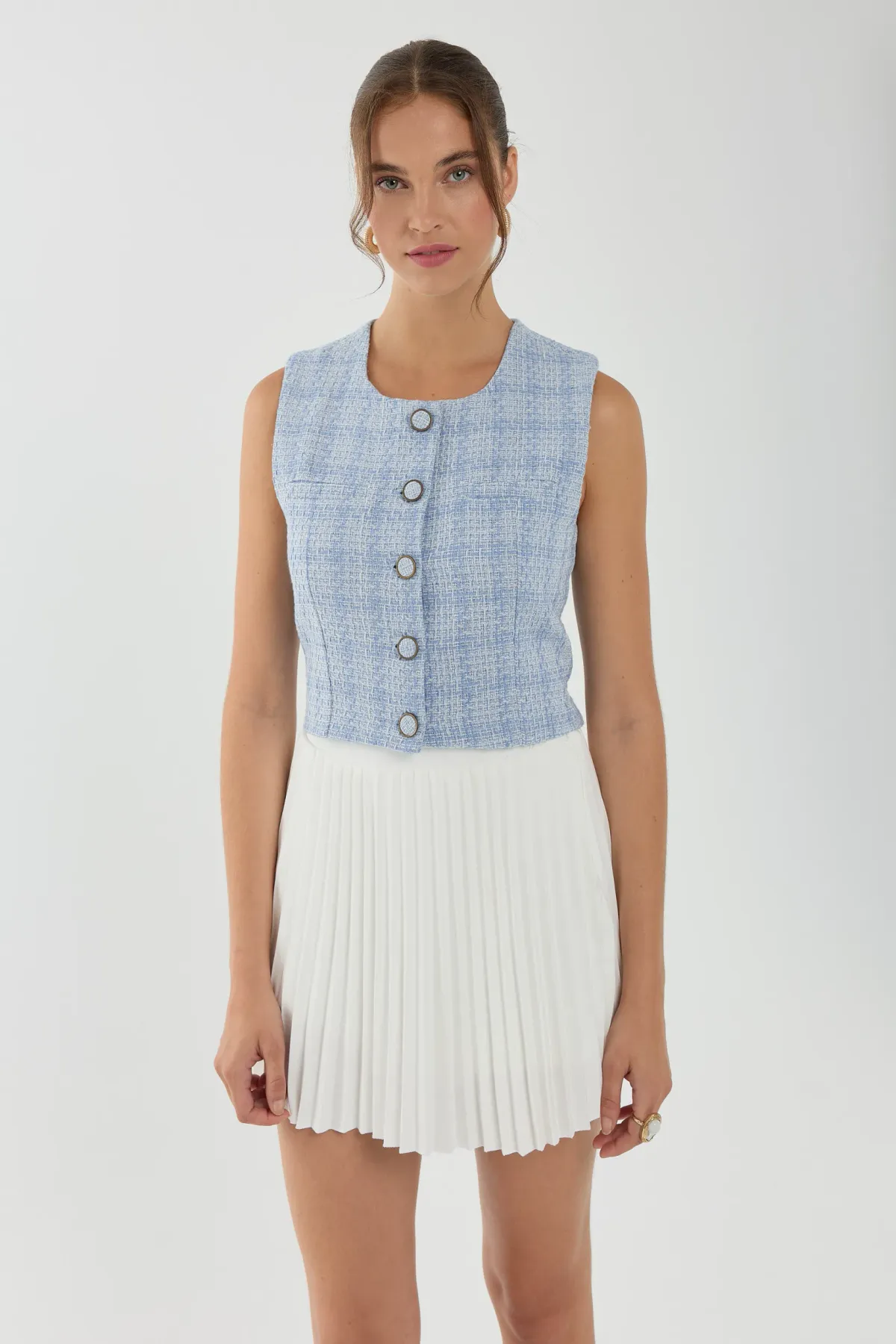 Tweed Buttoned Waistcoat 4