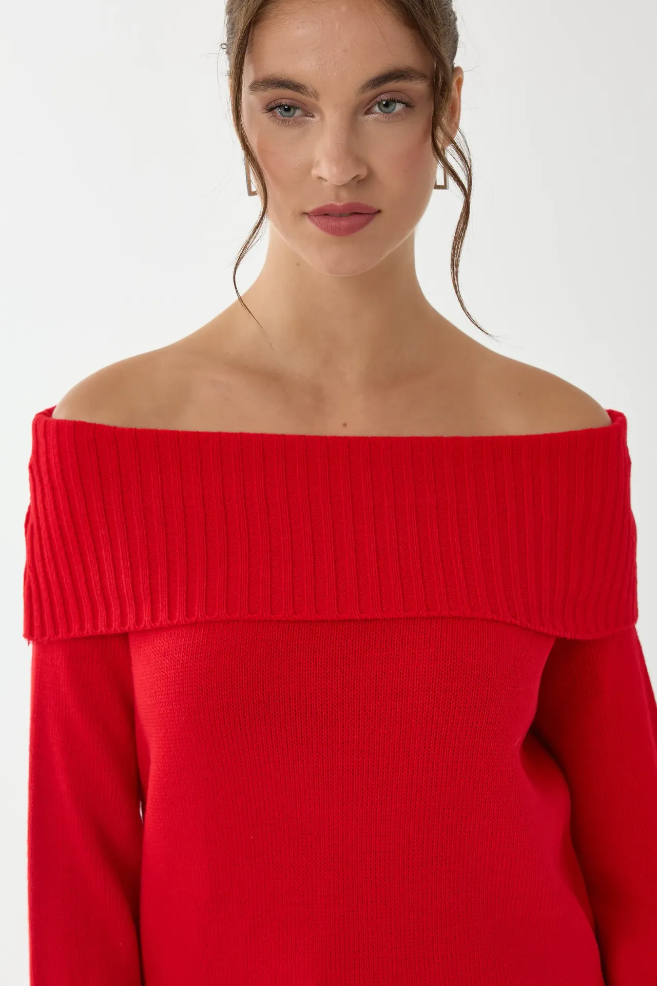 Off Shoulder Knit Sweater