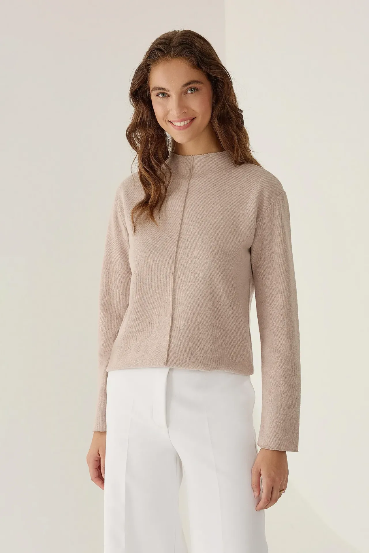 Half Turtleneck Knitted Top