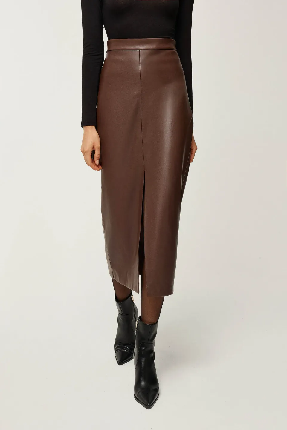 Bodycon Faux Leather Maxi Skirt