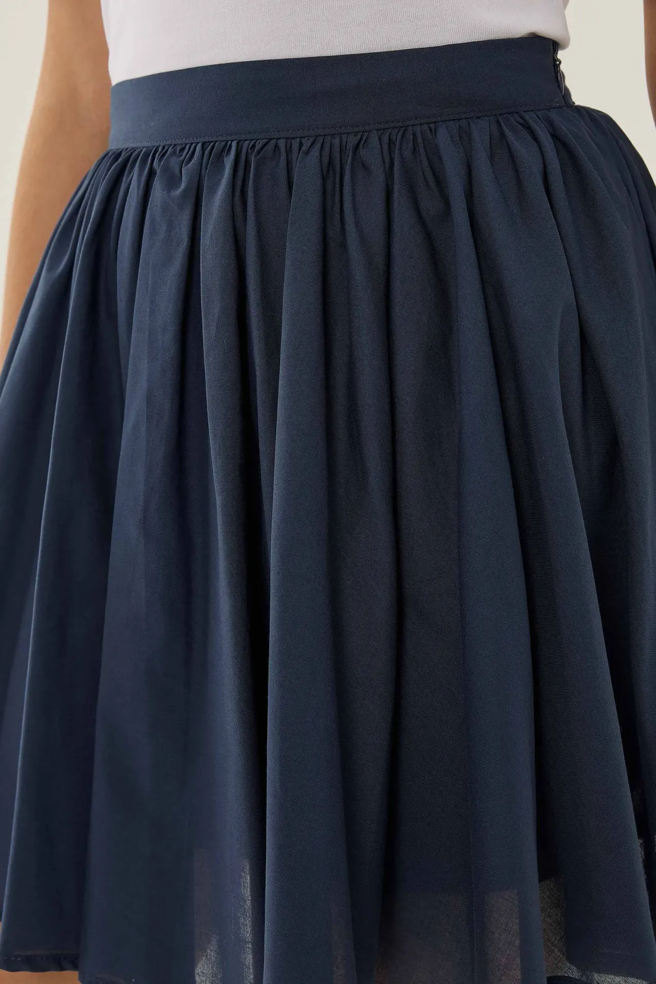 Flounced Mini Skirt