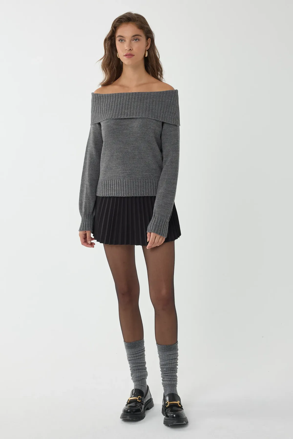 Off Shoulder Knit Sweater 3