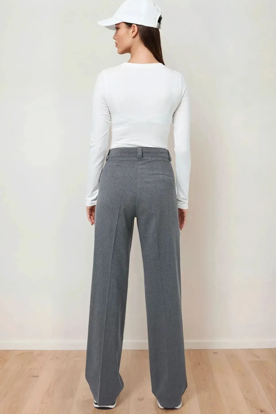 High Waist Straight Leg Pants