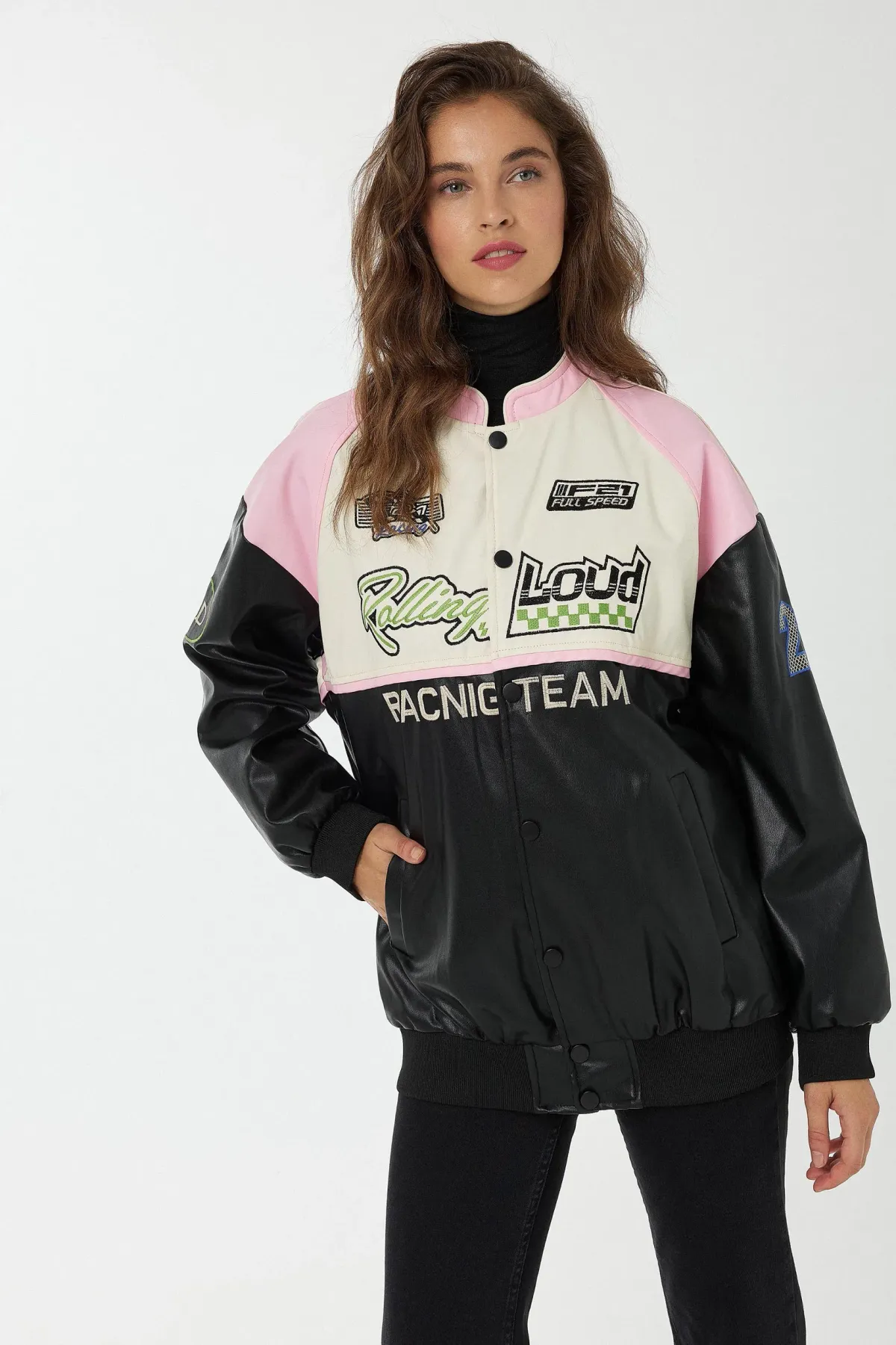 Oversized Faux Leather Jacket 4