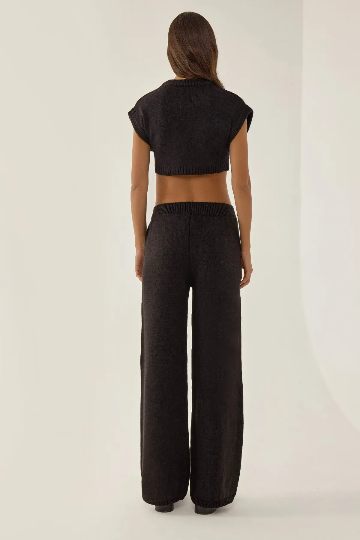Crop Top With Zipper & Pants Knit Coord 5