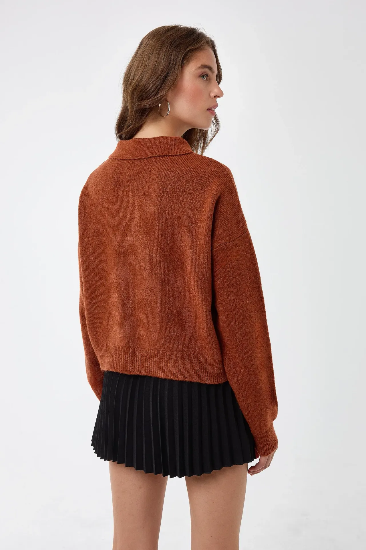 Button Collar Knit Sweater