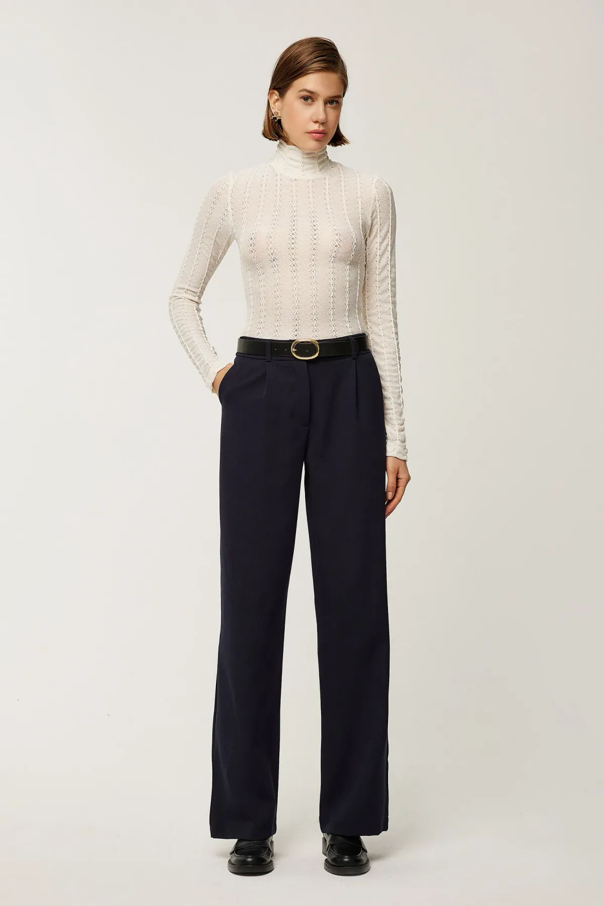Straight Leg Suit Pants 1