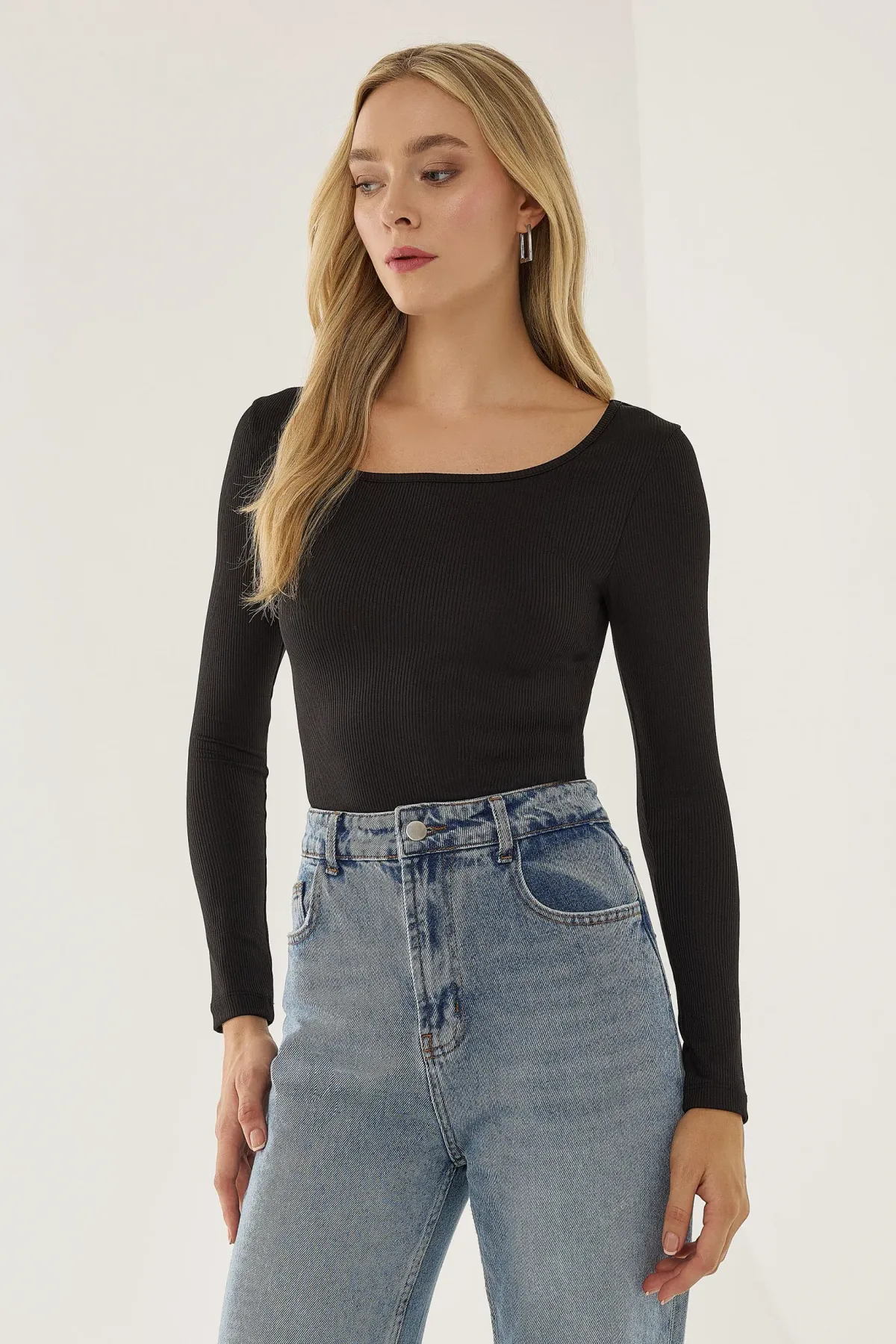 Square Neck Long Sleeve Bodysuit 5