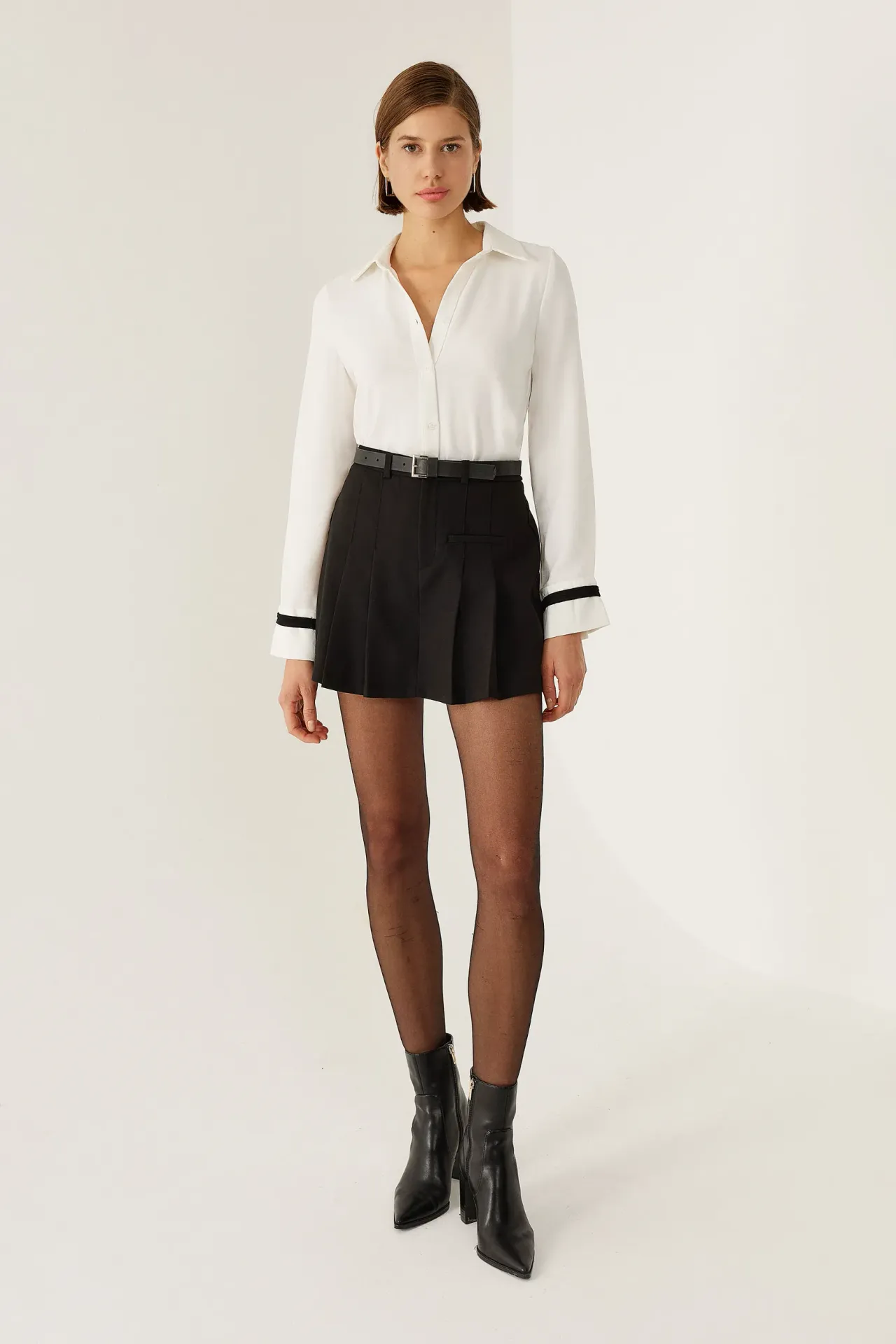 Belted Mini Skirt