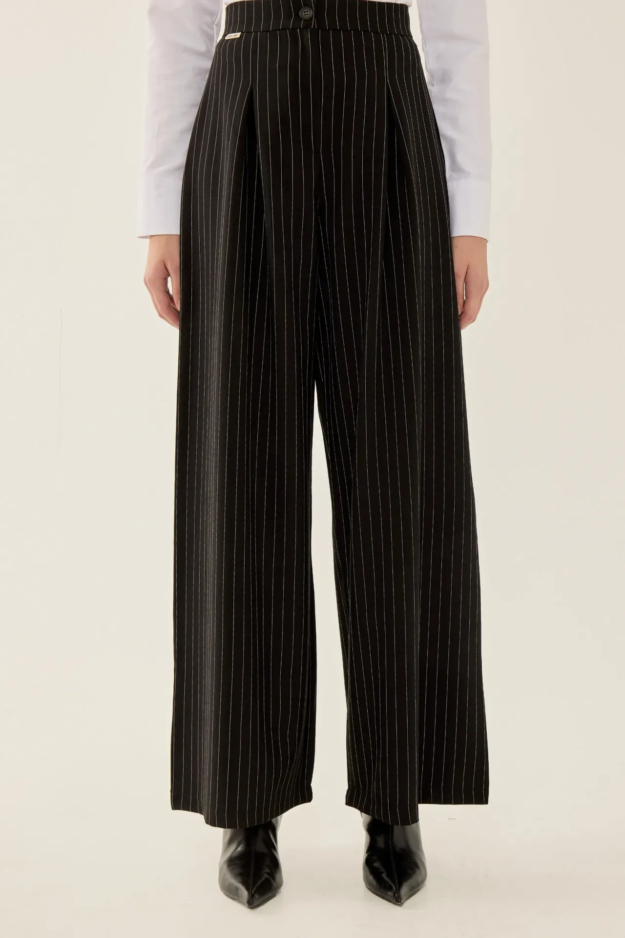 High Waist Striped Wide Leg Pants