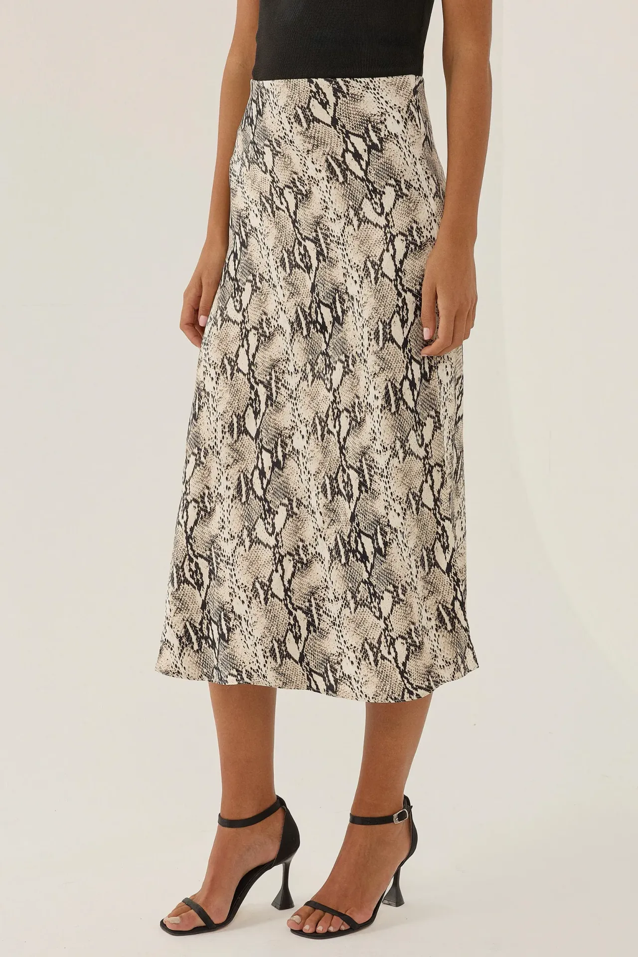 Patterned Midi Skirt