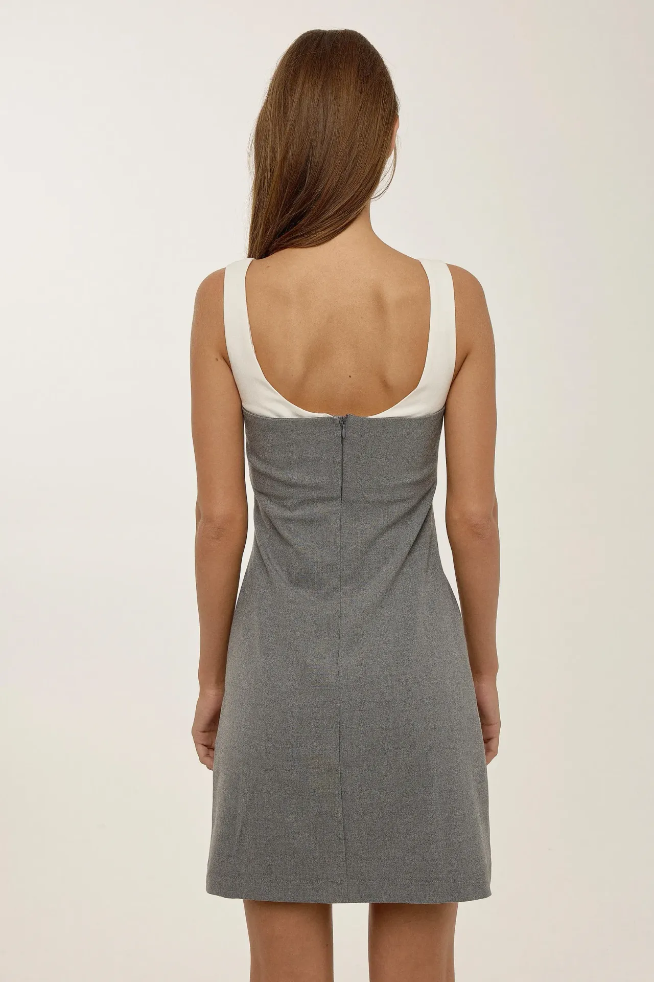 Square Collar Mini Dress