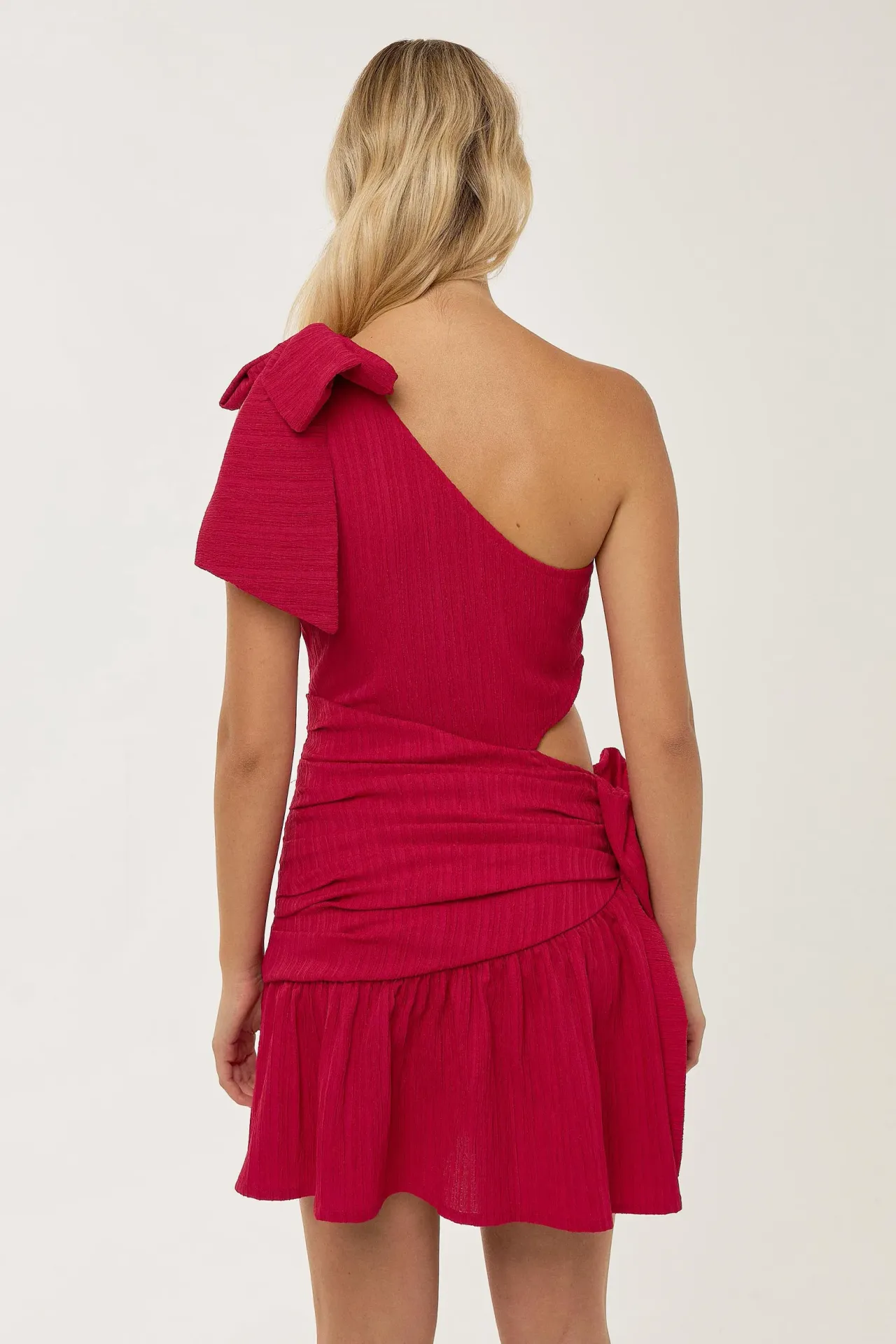 Red Bow Mini Party Dress 