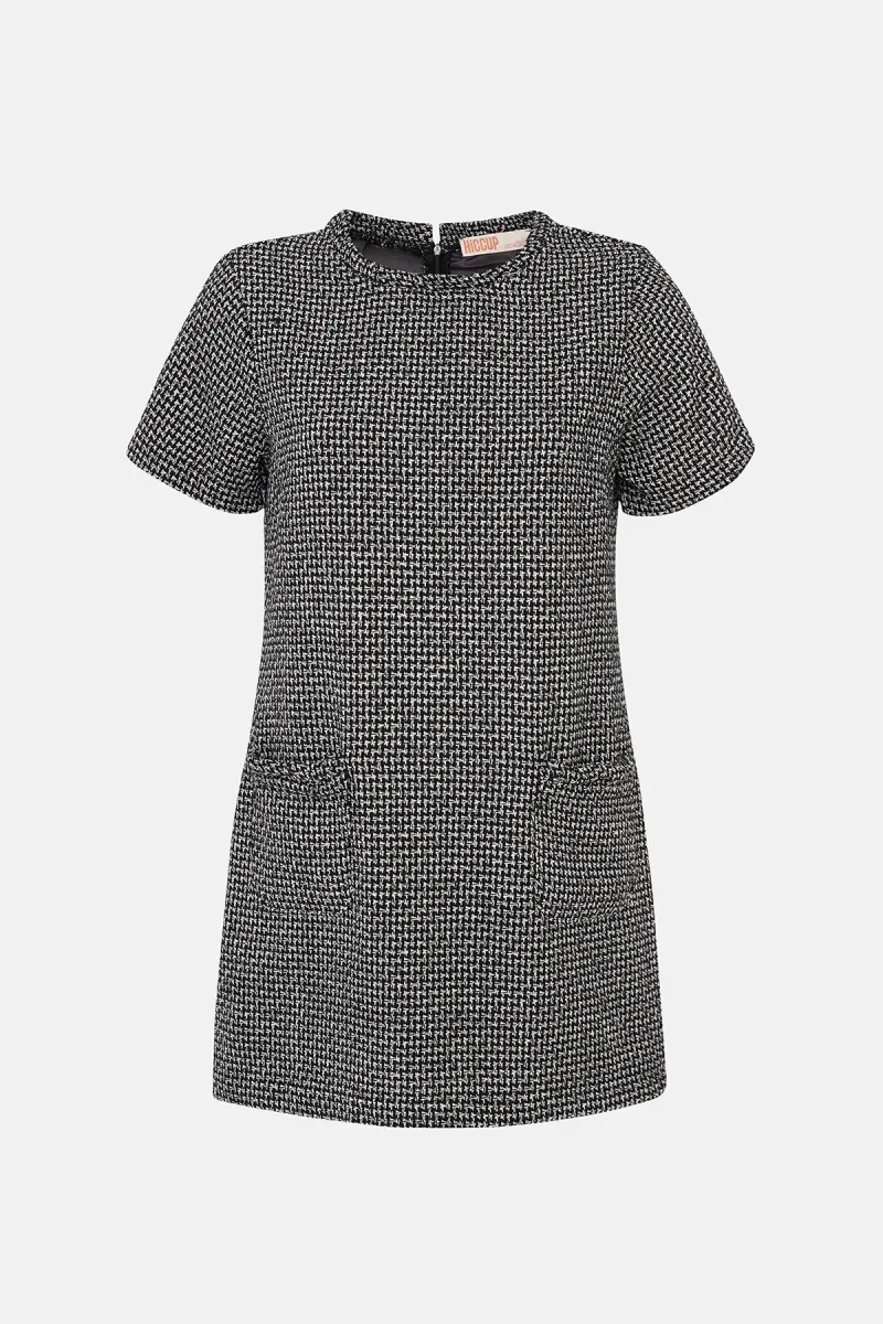 Tweed Short Sleeve Mini Dress 2