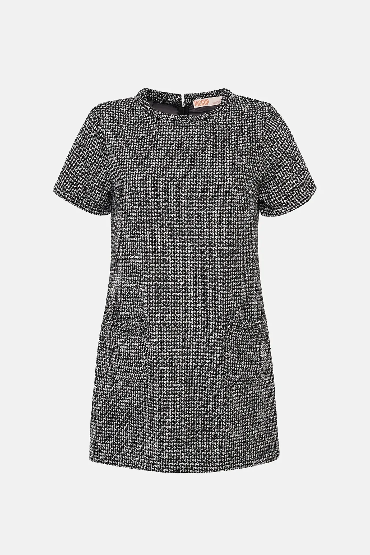 Tweed Short Sleeve Mini Dress