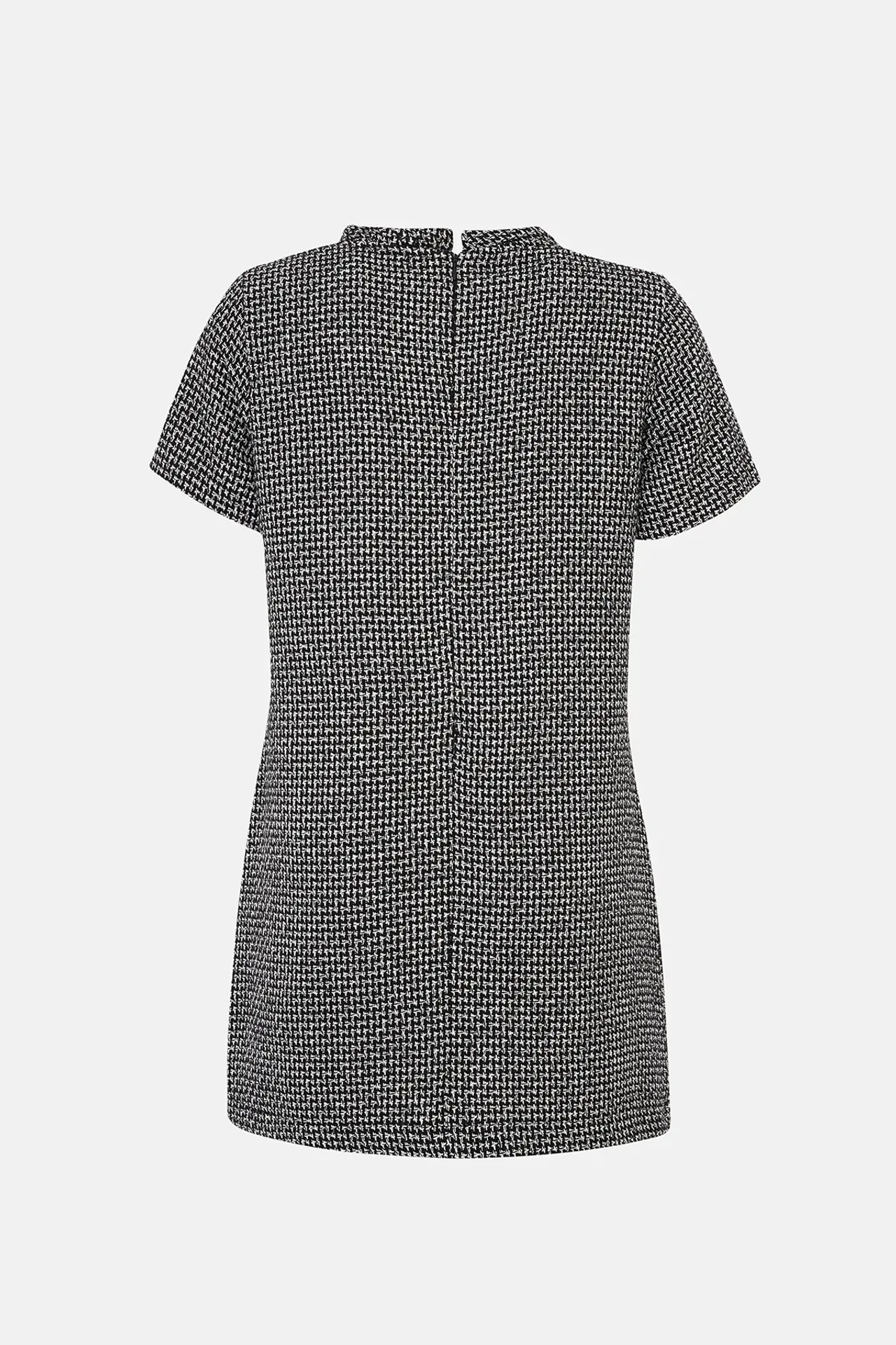 Tweed Short Sleeve Mini Dress