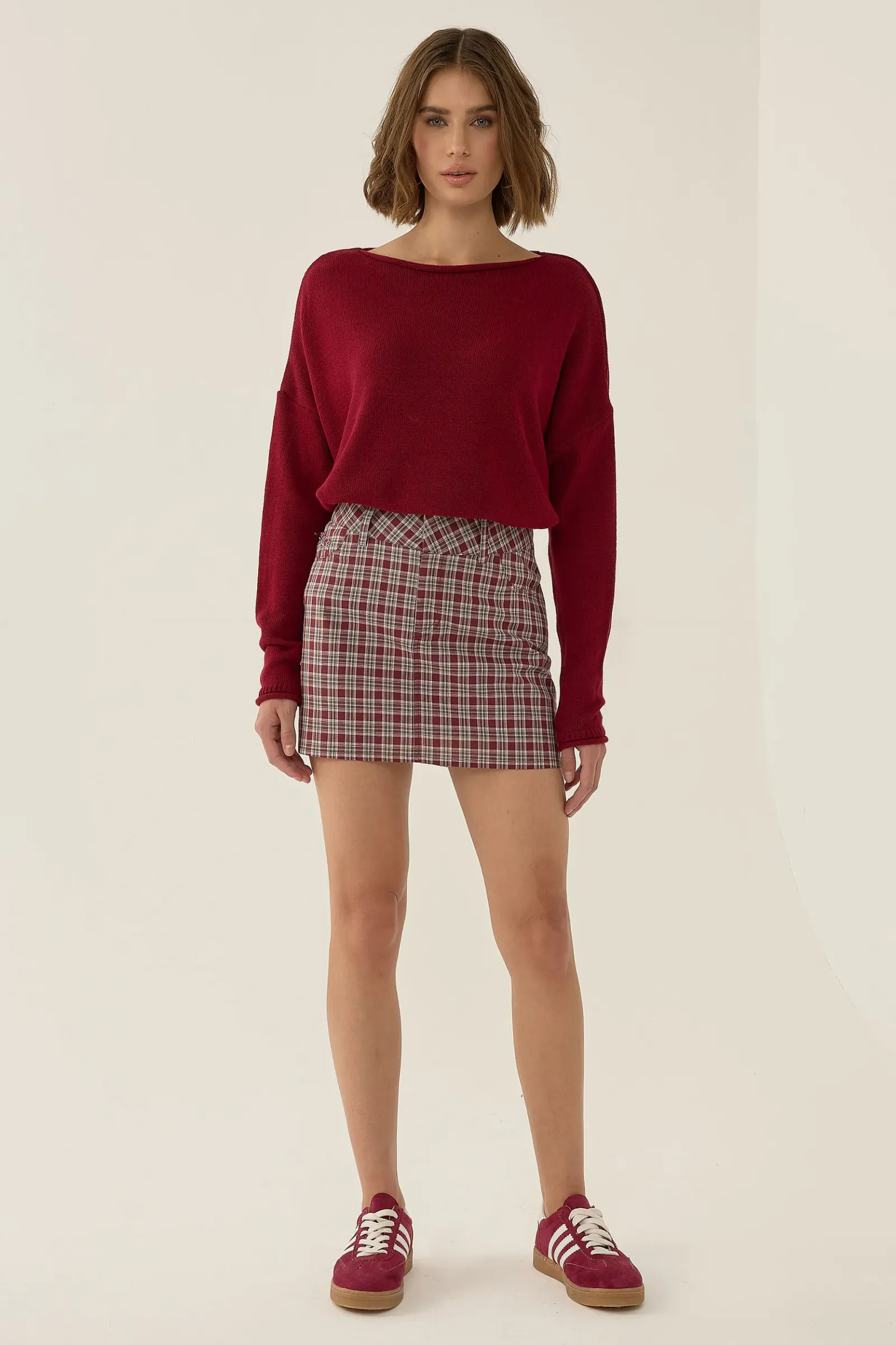 Striped Boat Neck Ribbed Knit Sweater 3