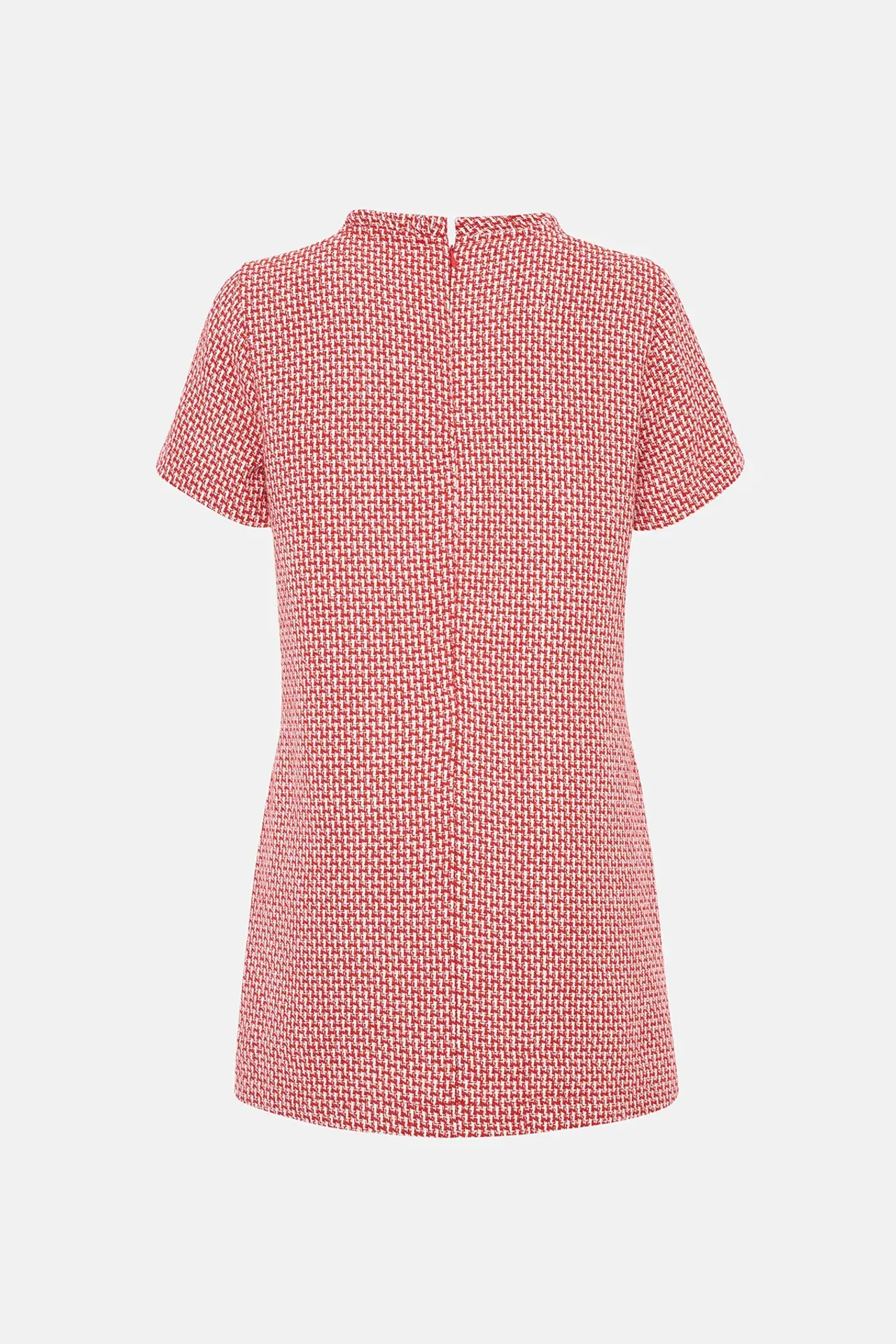 Tweed Short Sleeve Mini Dress