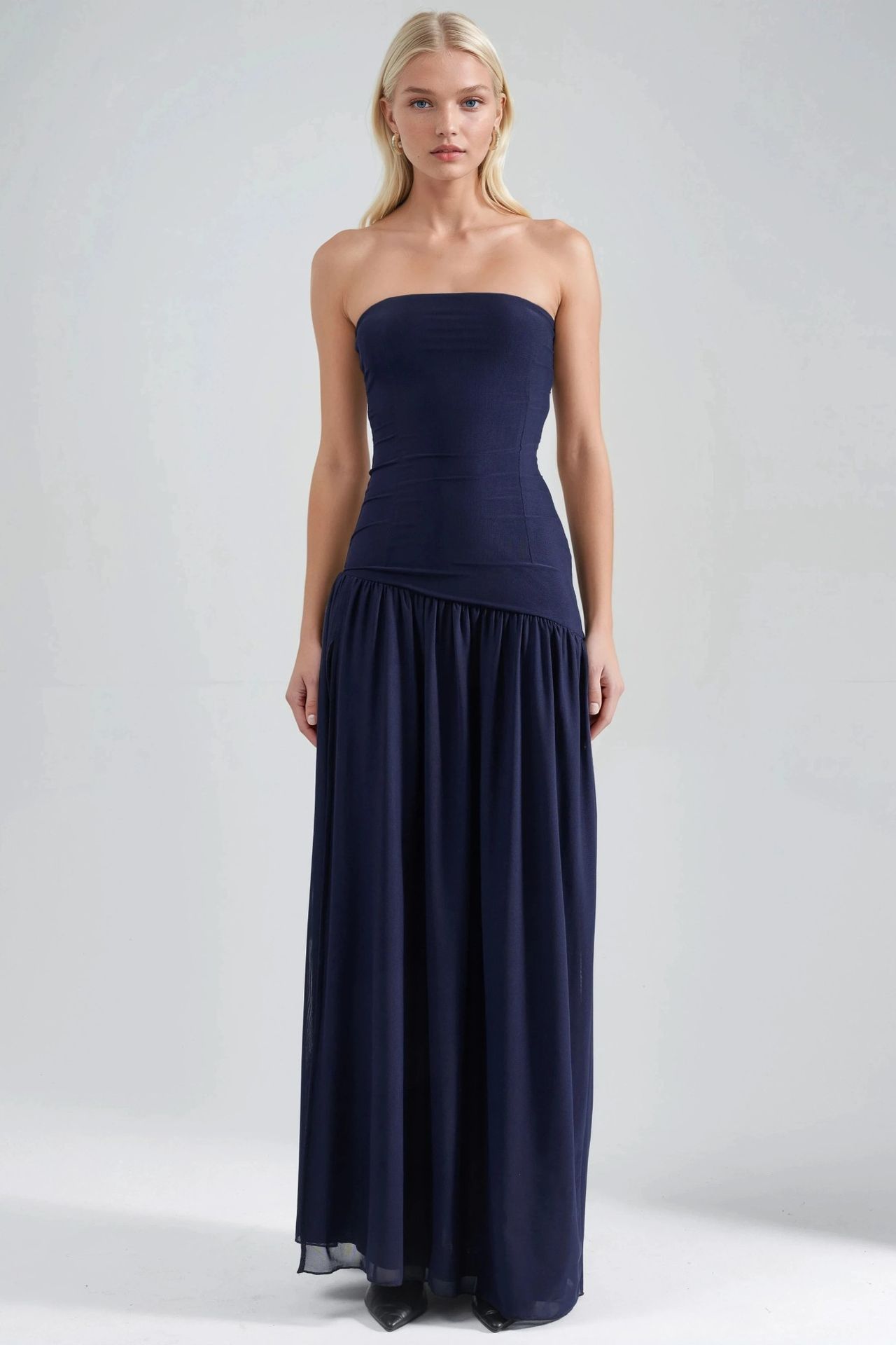 Strapless Maxi Dress with Slit 4