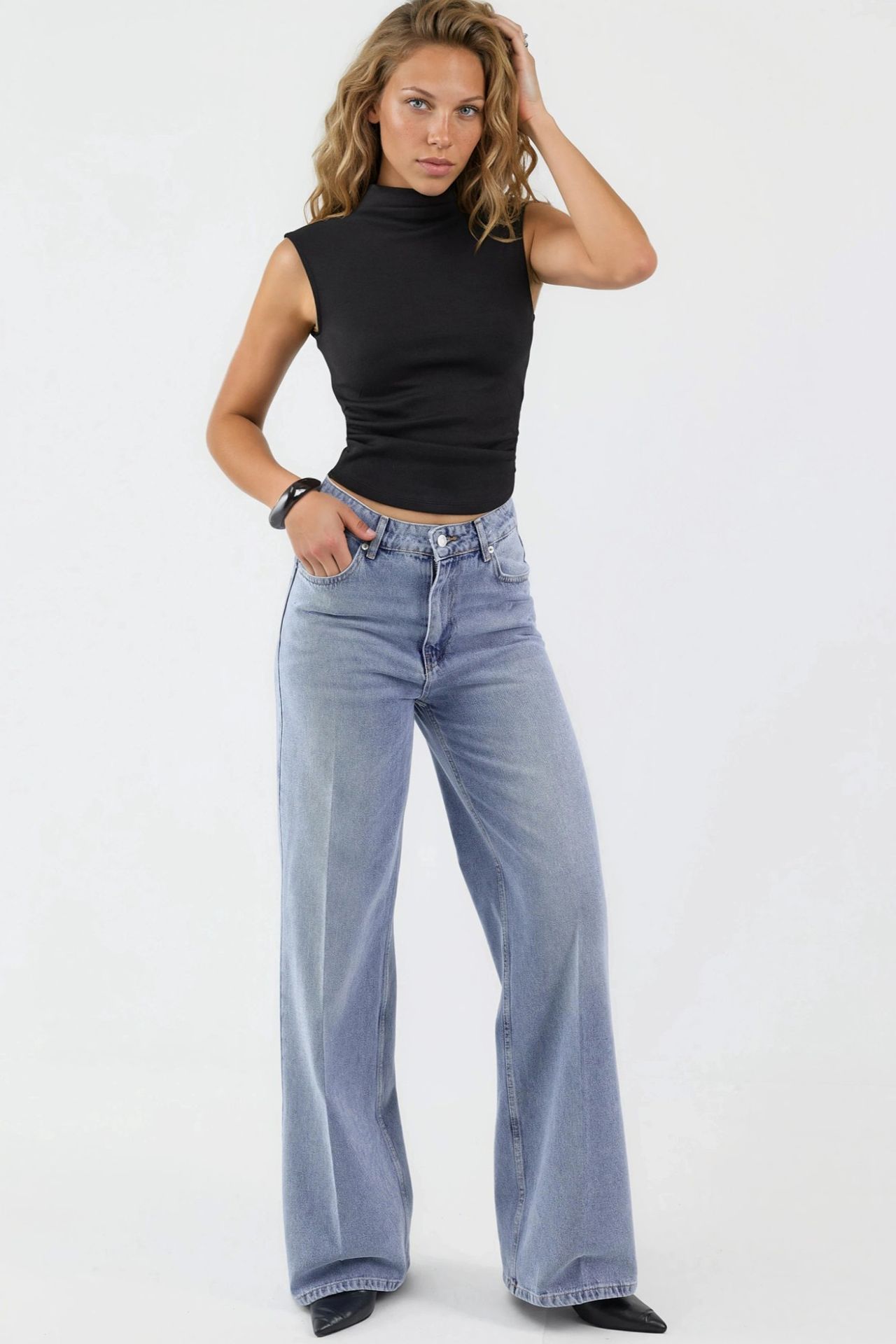 Modal Touch Half Turtleneck Crop Top 5