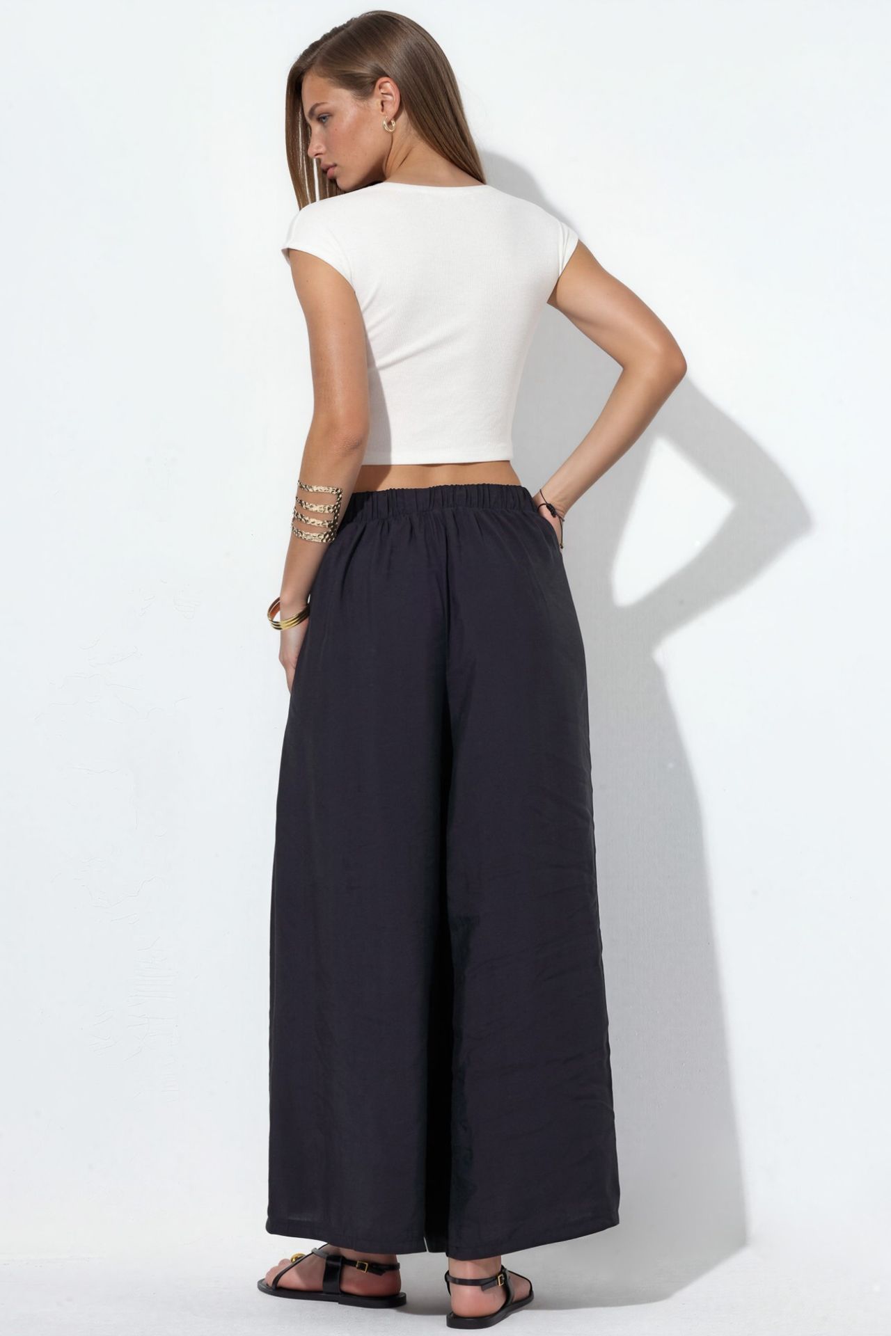 Wide Leg Palazzo Modal Pants