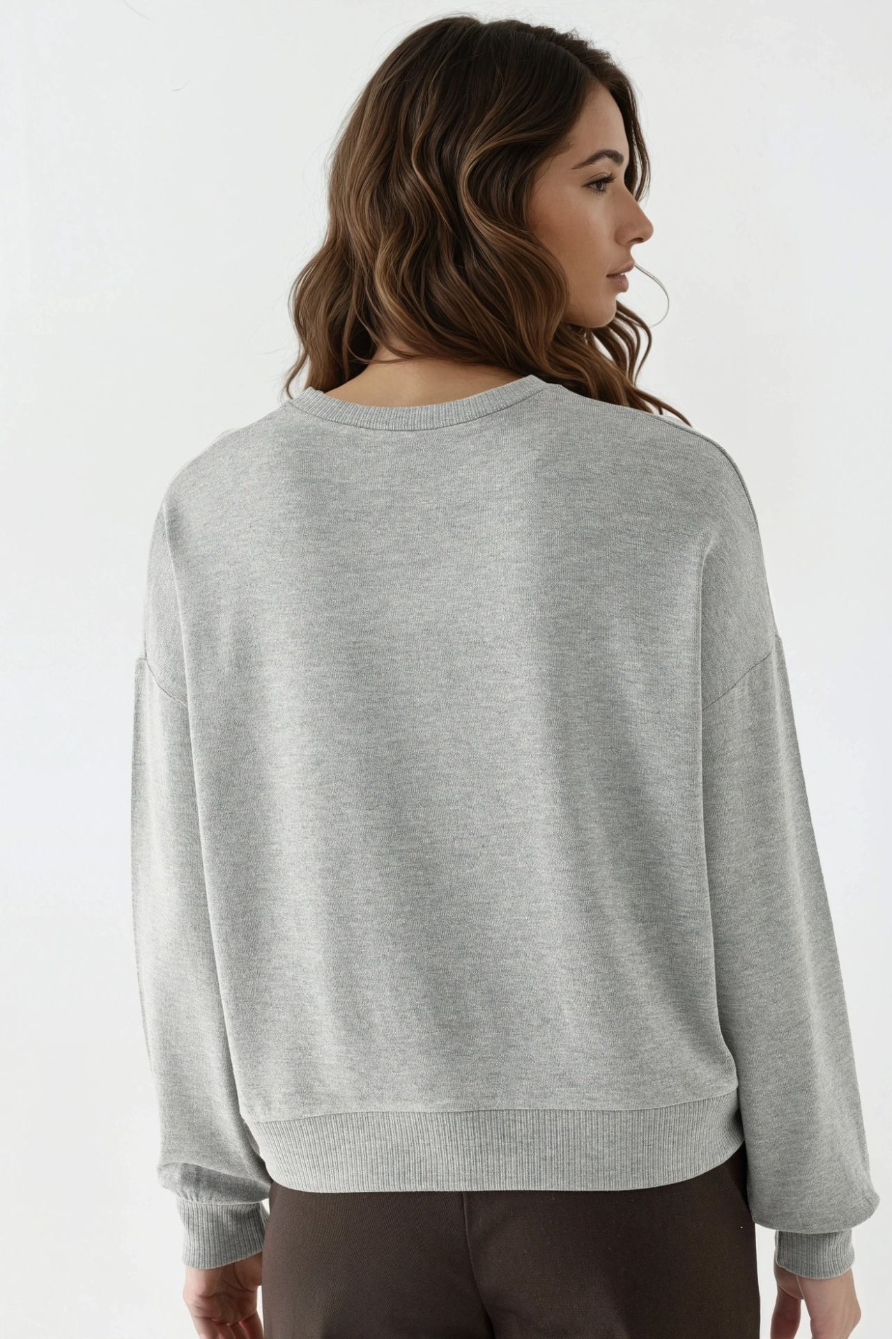 BUSEM Printed Crew Neck Long Sleeved Sweatshirt 3