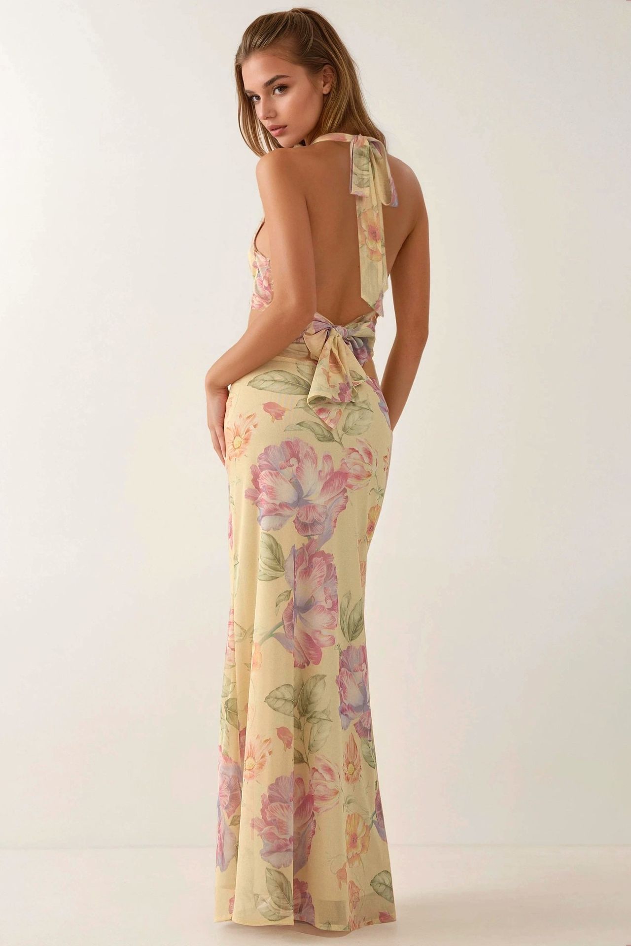 Low Rise Floral Maxi Skirt 6