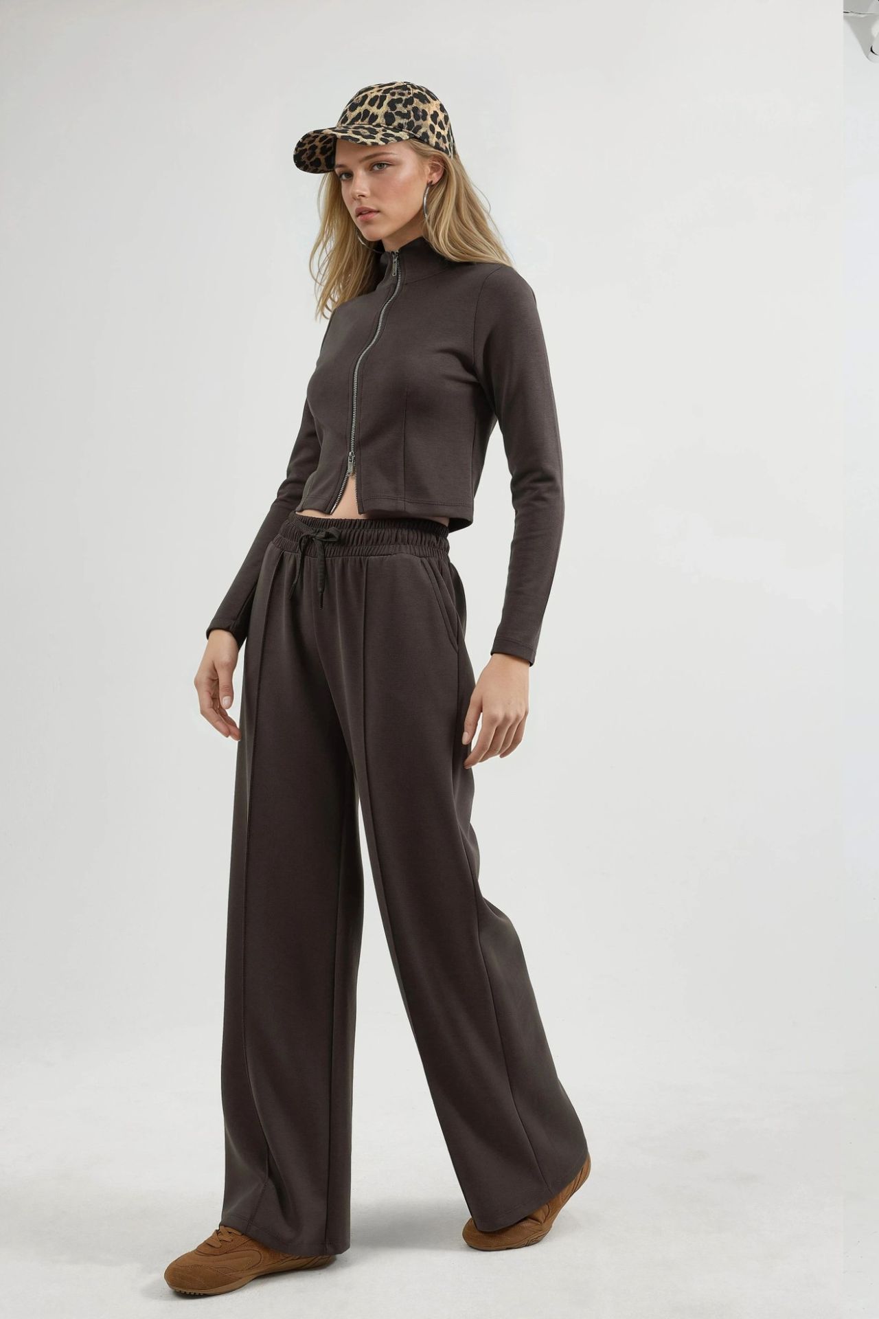 BUSEM Elastic Waist Straight Leg Pants 2