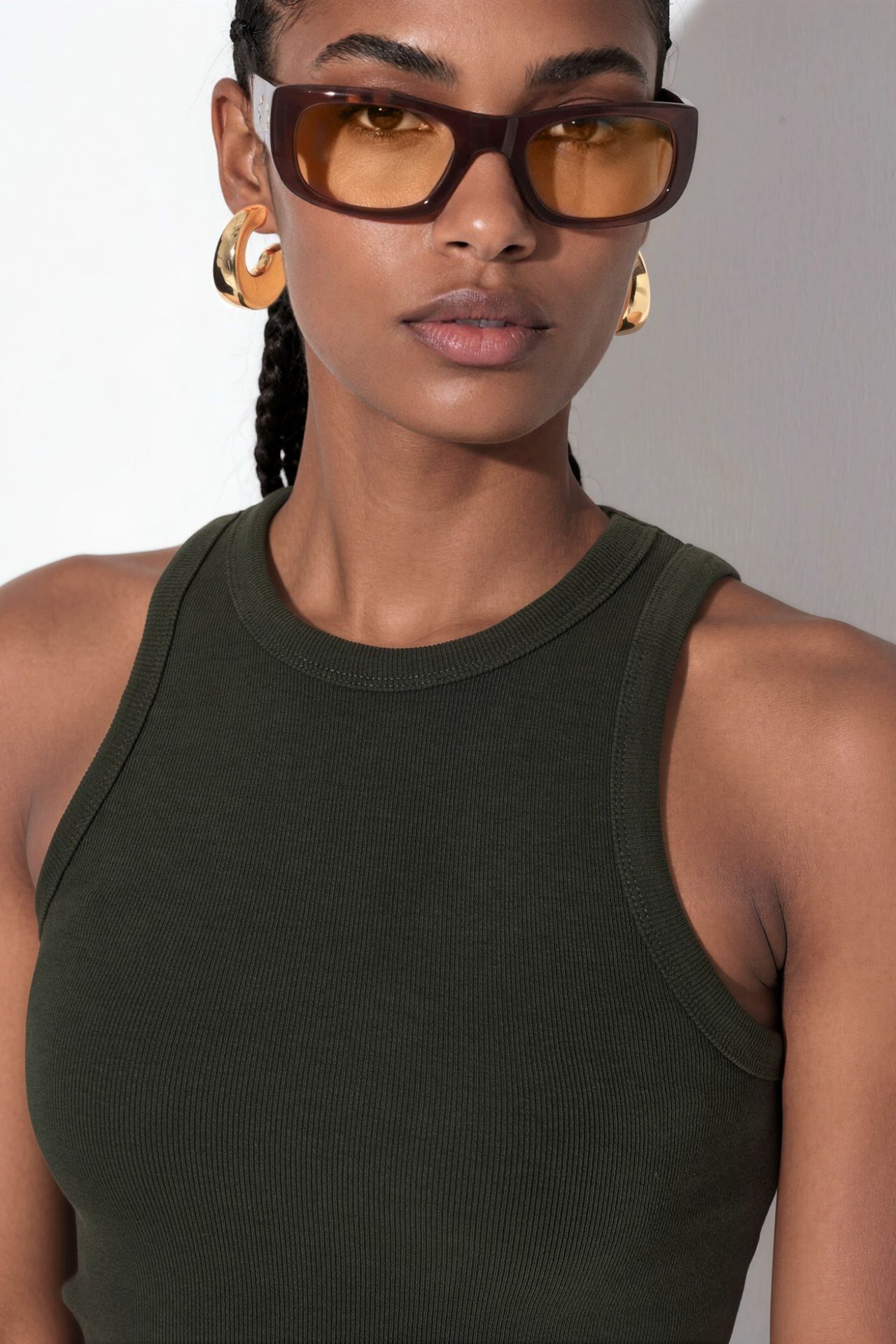 BUSEM Ribbed Cotton-Blend Tank Top 4