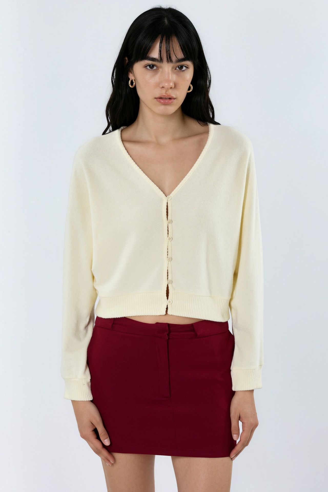 BUSEM V-Neck Ribbed Crop Cardigan 5