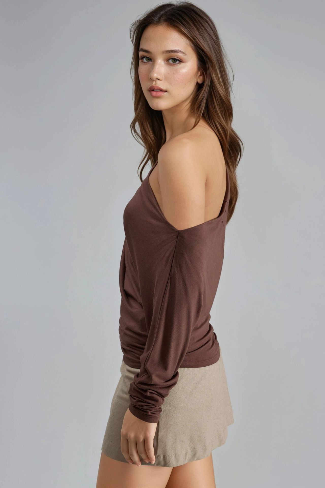 BUSEM Boat Neck Drape Blouse 2