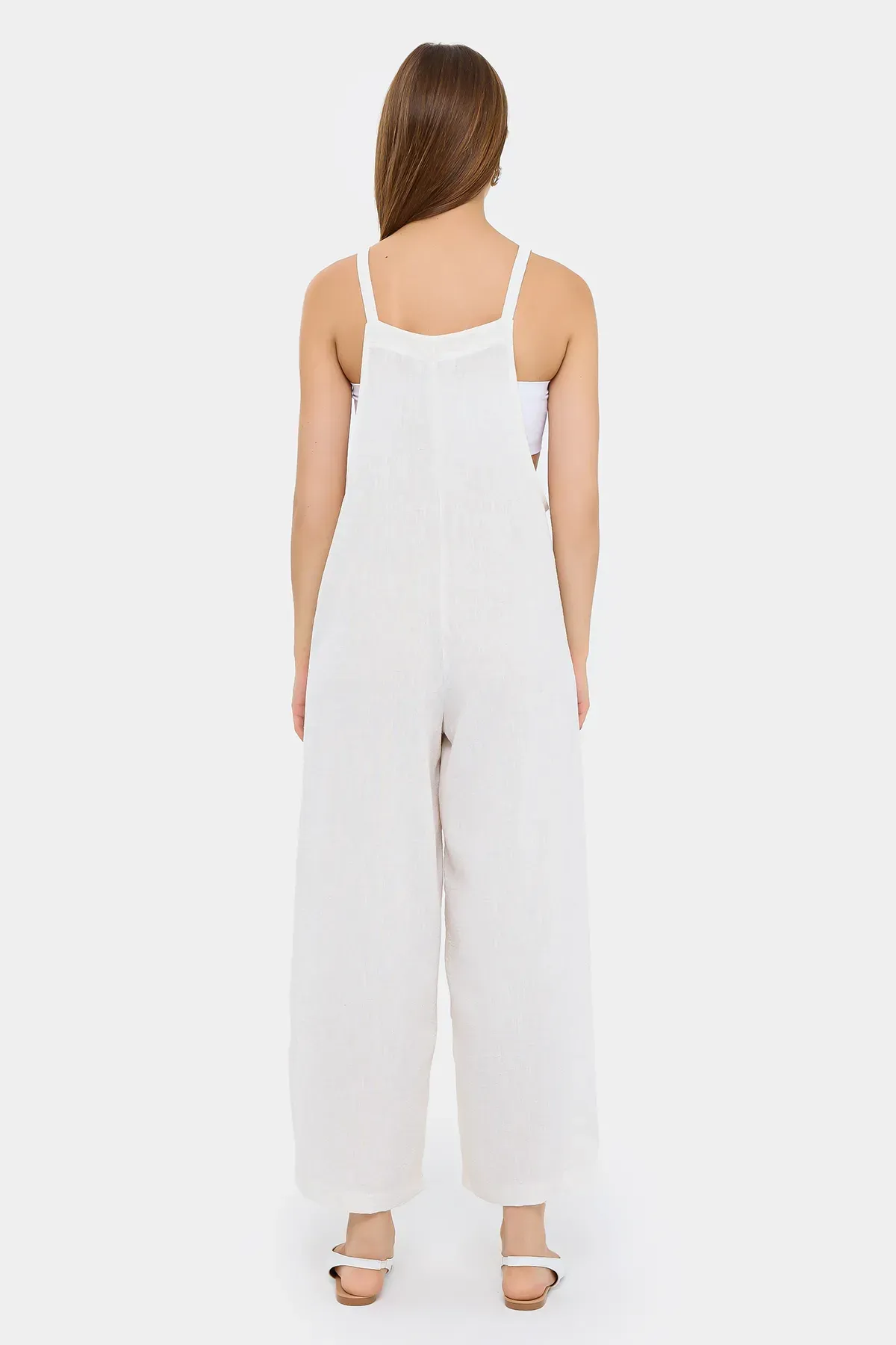 Button-Front Wide-Leg Jumpsuit 4